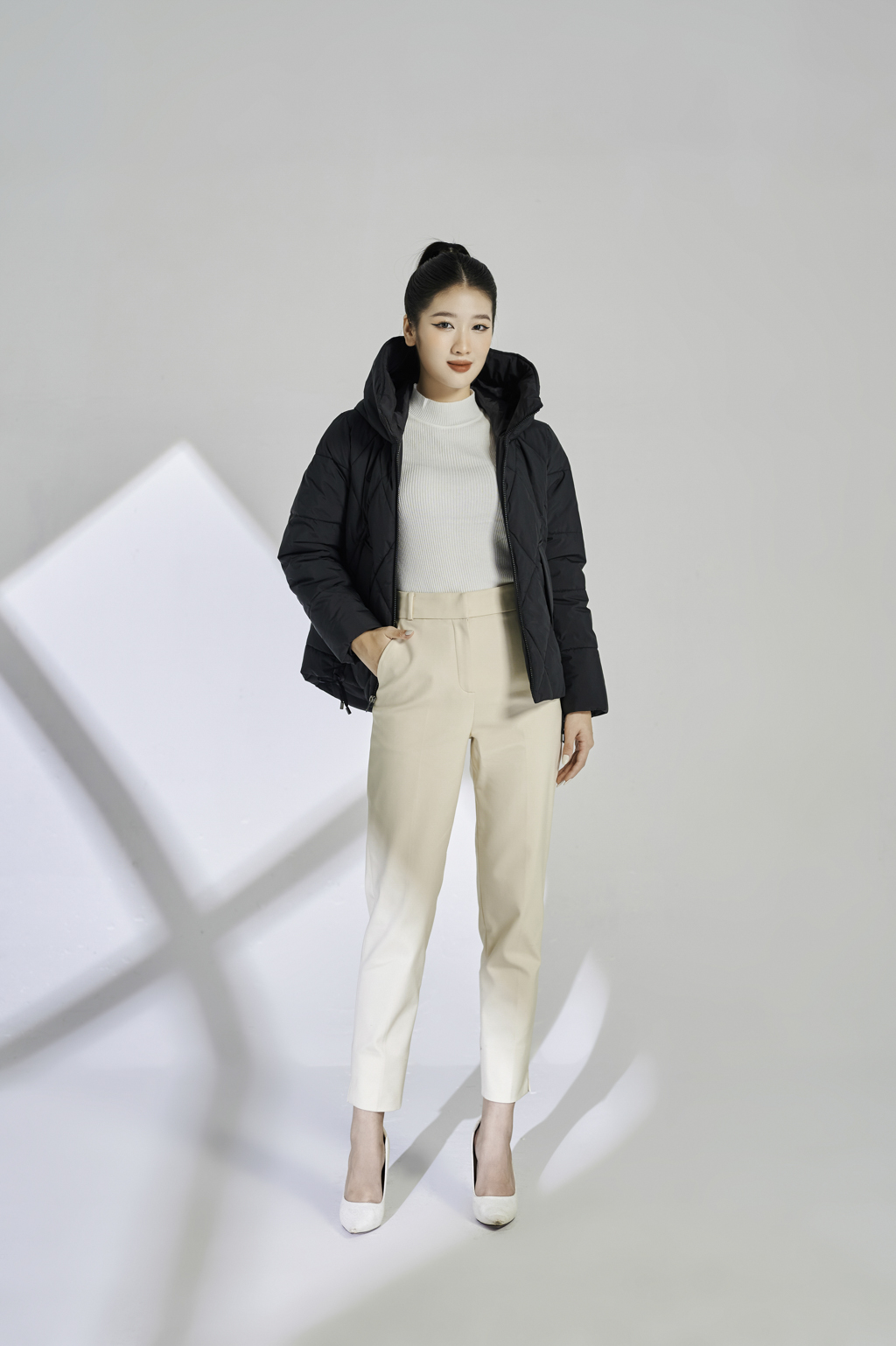 Áo Jacket 3L dáng ngắn nữ 218JW066 /FY2202