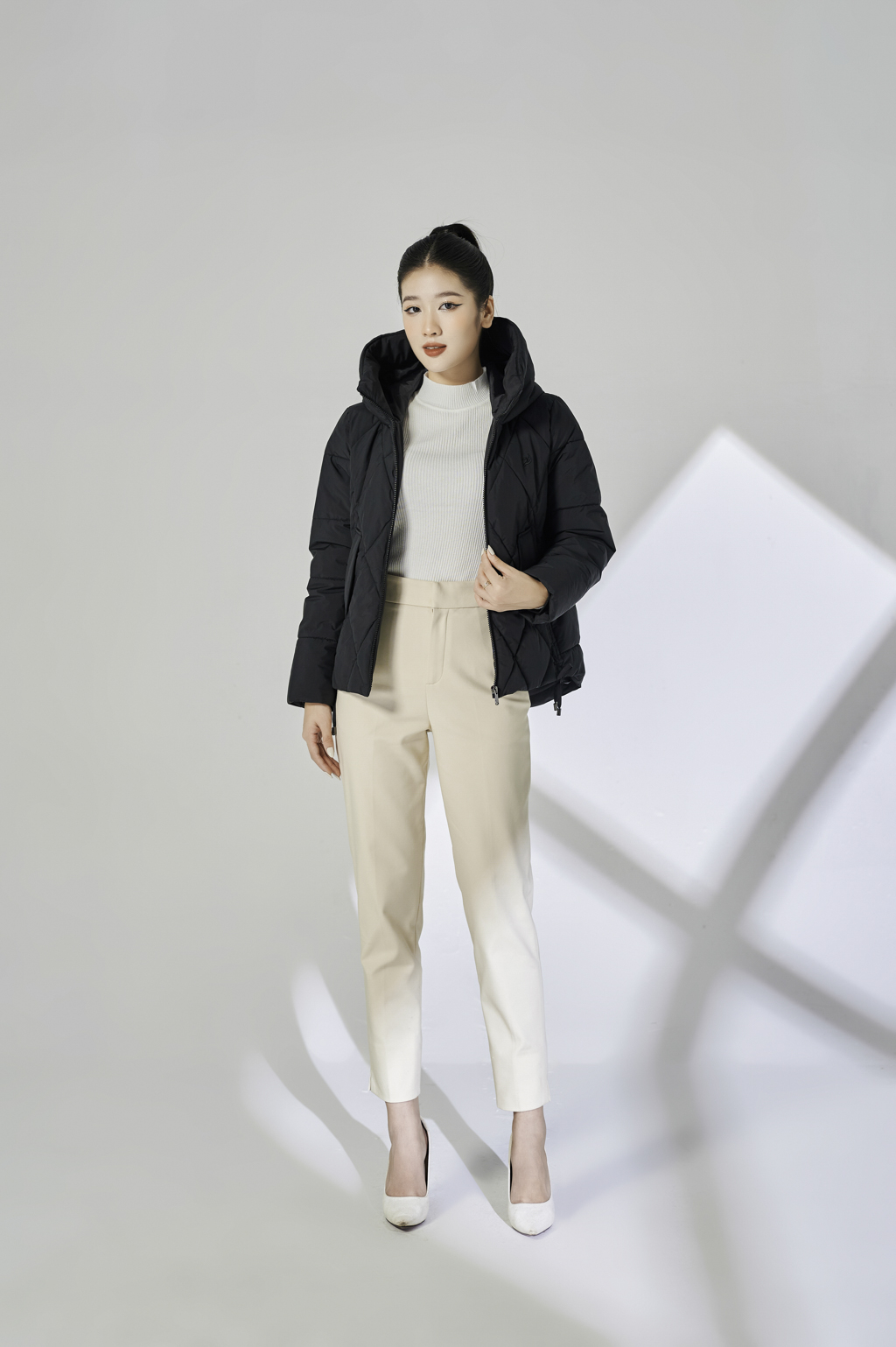 Áo Jacket 3L dáng ngắn nữ 218JW066 /FY2202