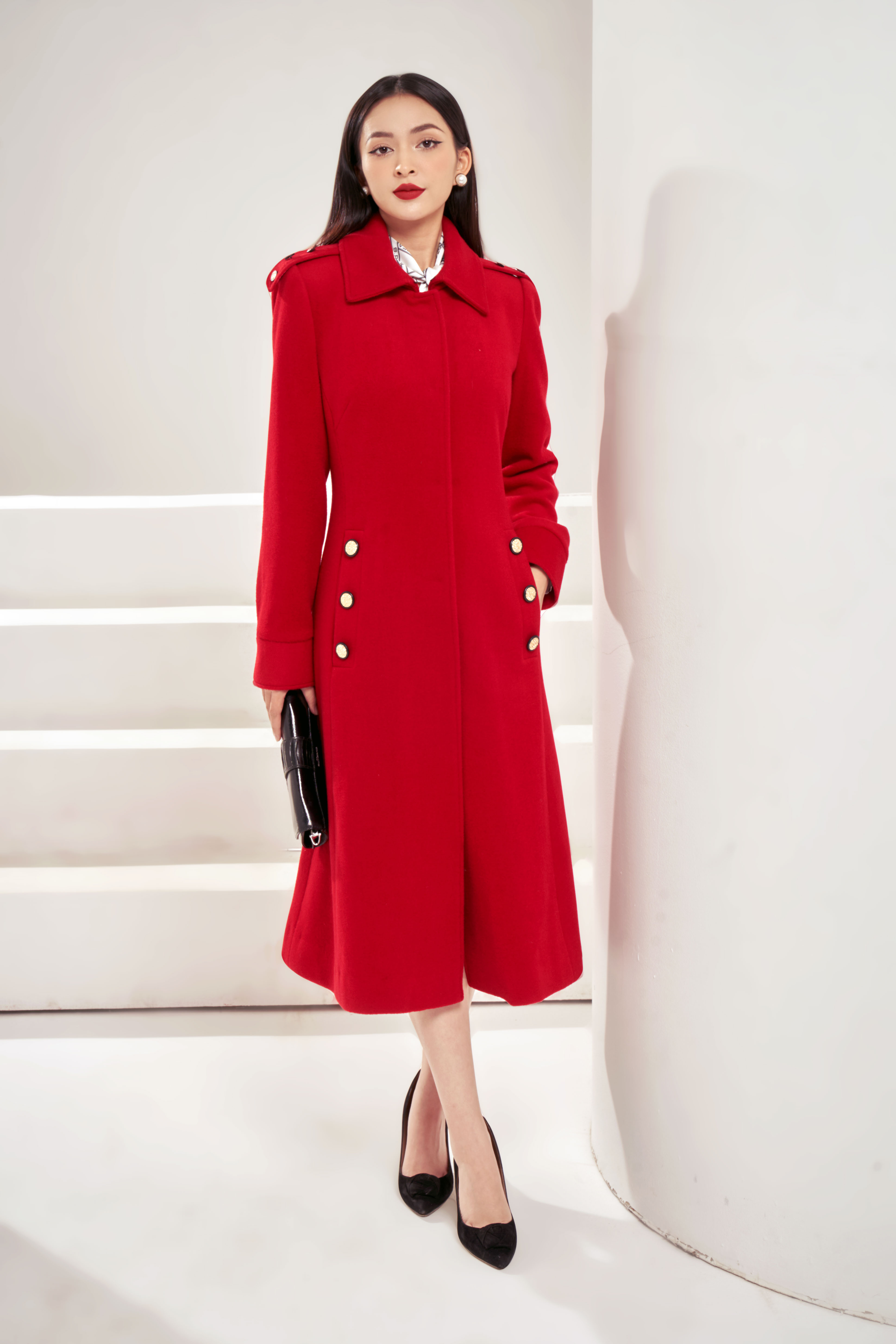 Áo khoác blazer nữ màu đỏ AK11-27 | Thời trang công sở K&K Fashion