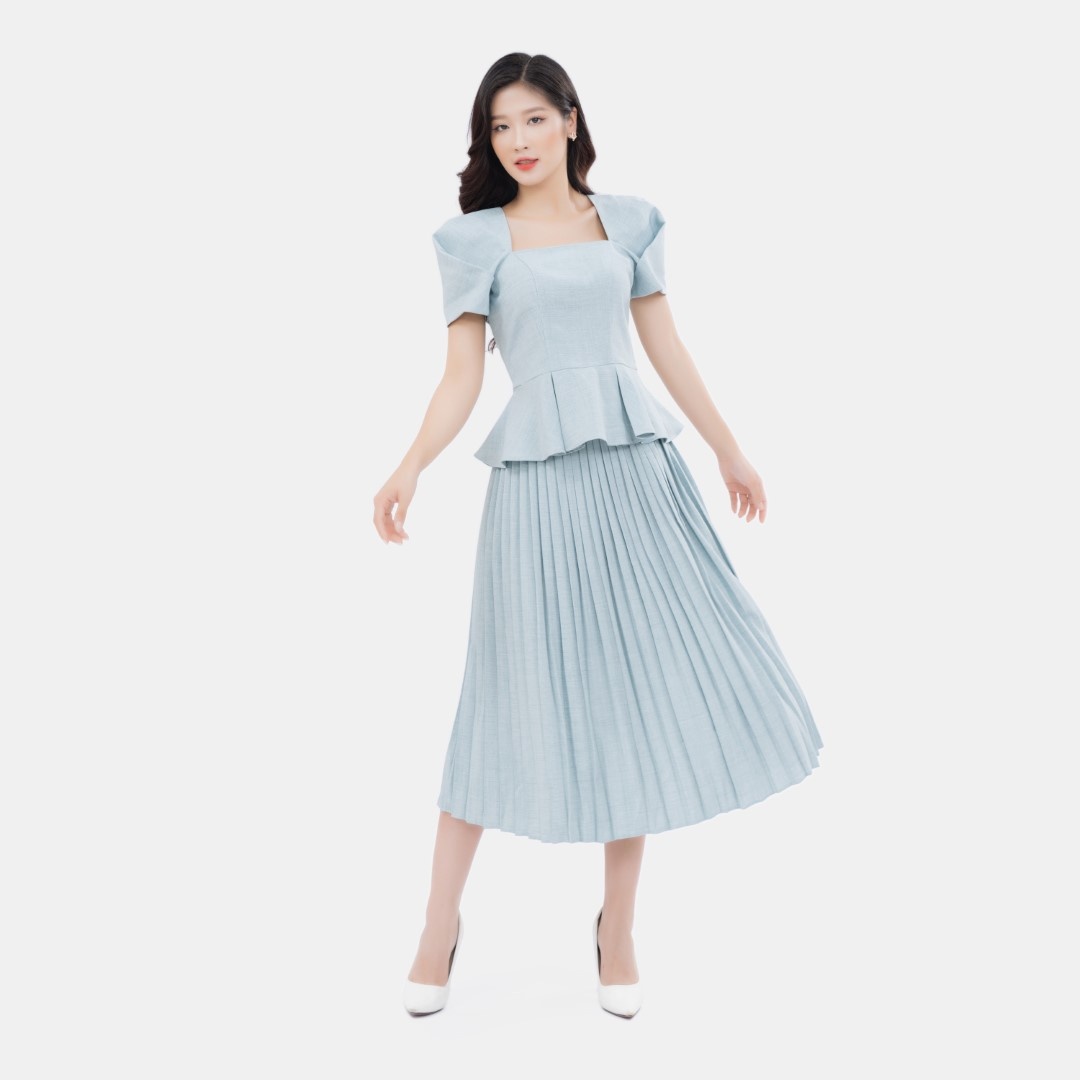 Áo tay cộc bồng thiết kế S.pearl điệu đà, nữ tính 22SF6858024