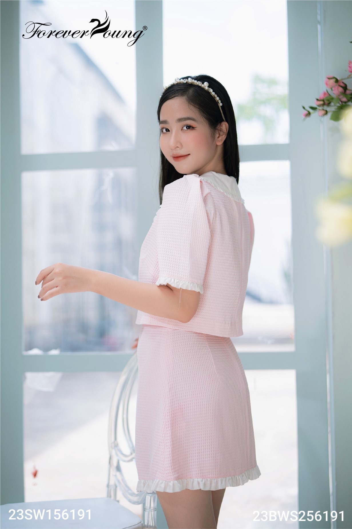 Đầm Voan in Hoa váy rộng tay ngắn, Thời trang mùa hè |FAW396