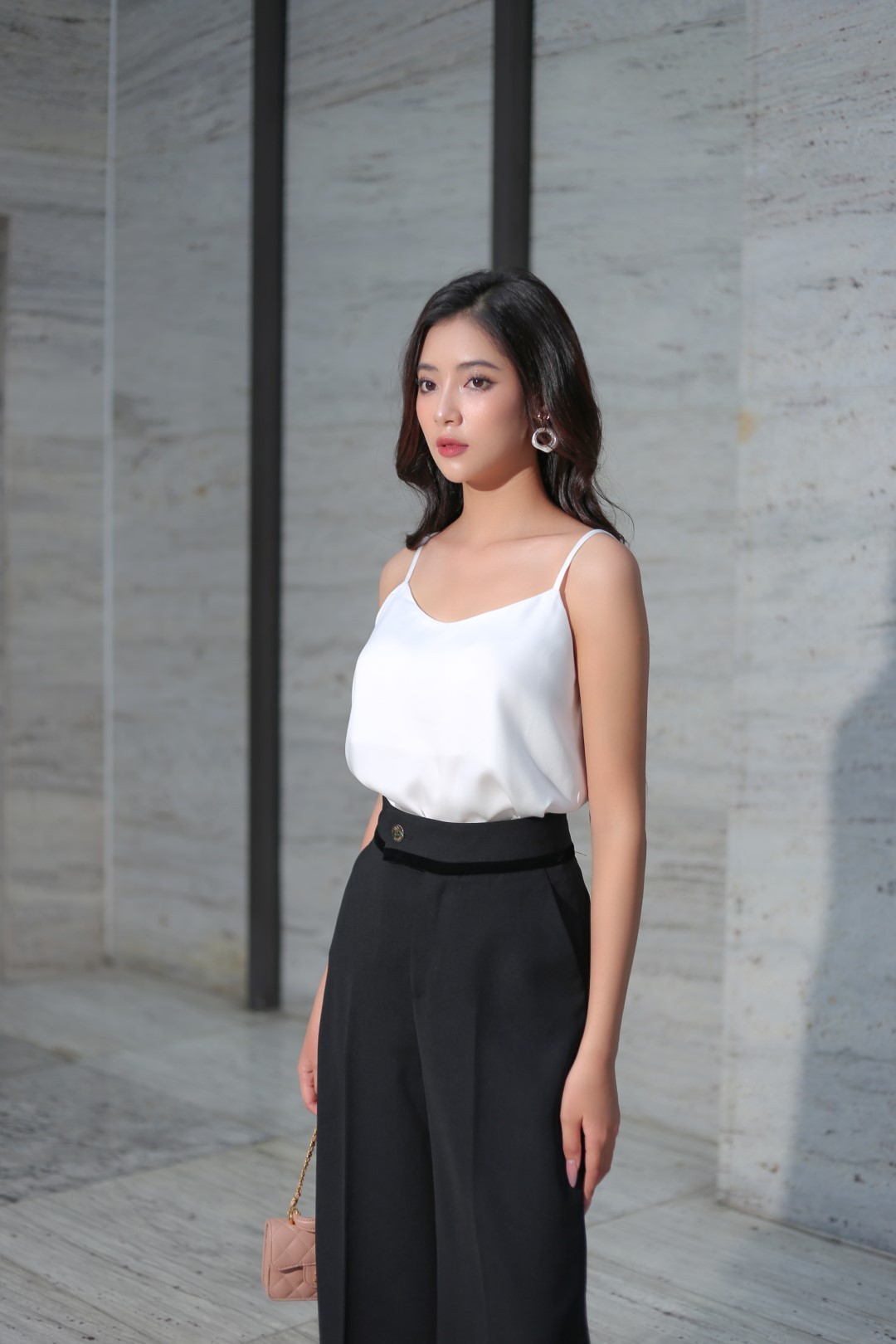 Áo 2 dây lụa nữ 24SF16898111/SP2404