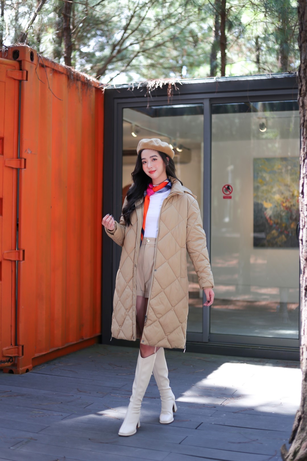 Áo Jacket 3L dài nữ 231JW30010/FY2301