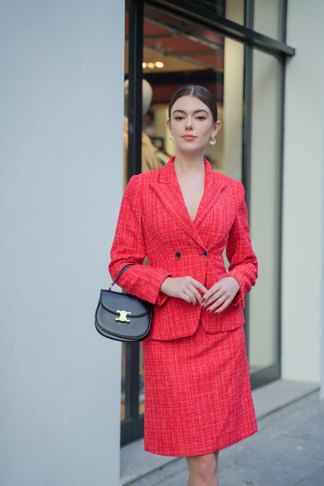 Áo khoác dạ nữ hàn quốc dáng ngắn 3 màu siêu xinh. mã A6 | Shopee Việt Nam