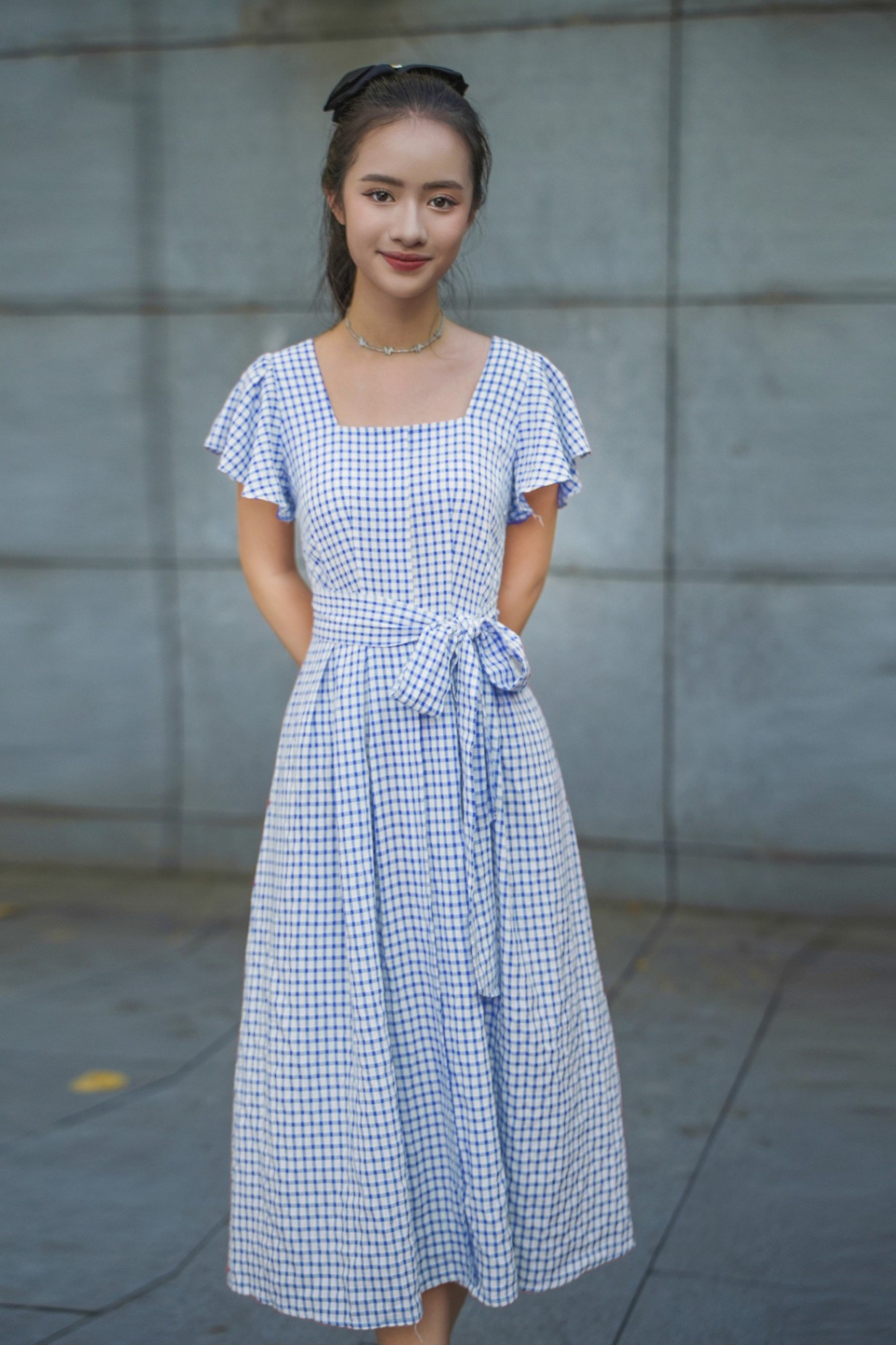Đầm Xòe Phối Nút Cổ Sơ Mi S&M Dịu Dàng, Giá Siêu Rẻ - GR0018 | Shopee Việt  Nam