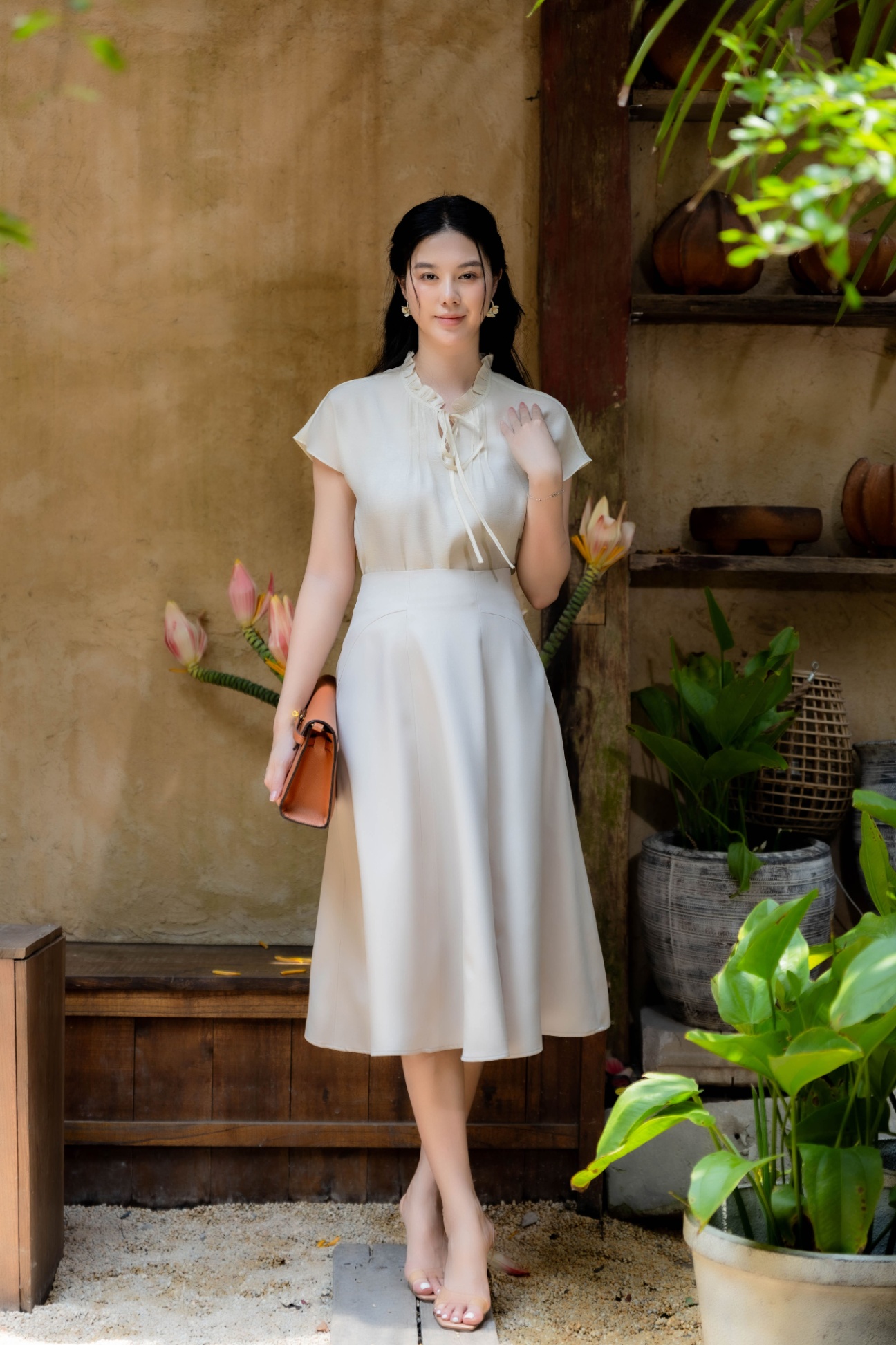Chân váy xòe nữ 24MF36816153/SP2409
