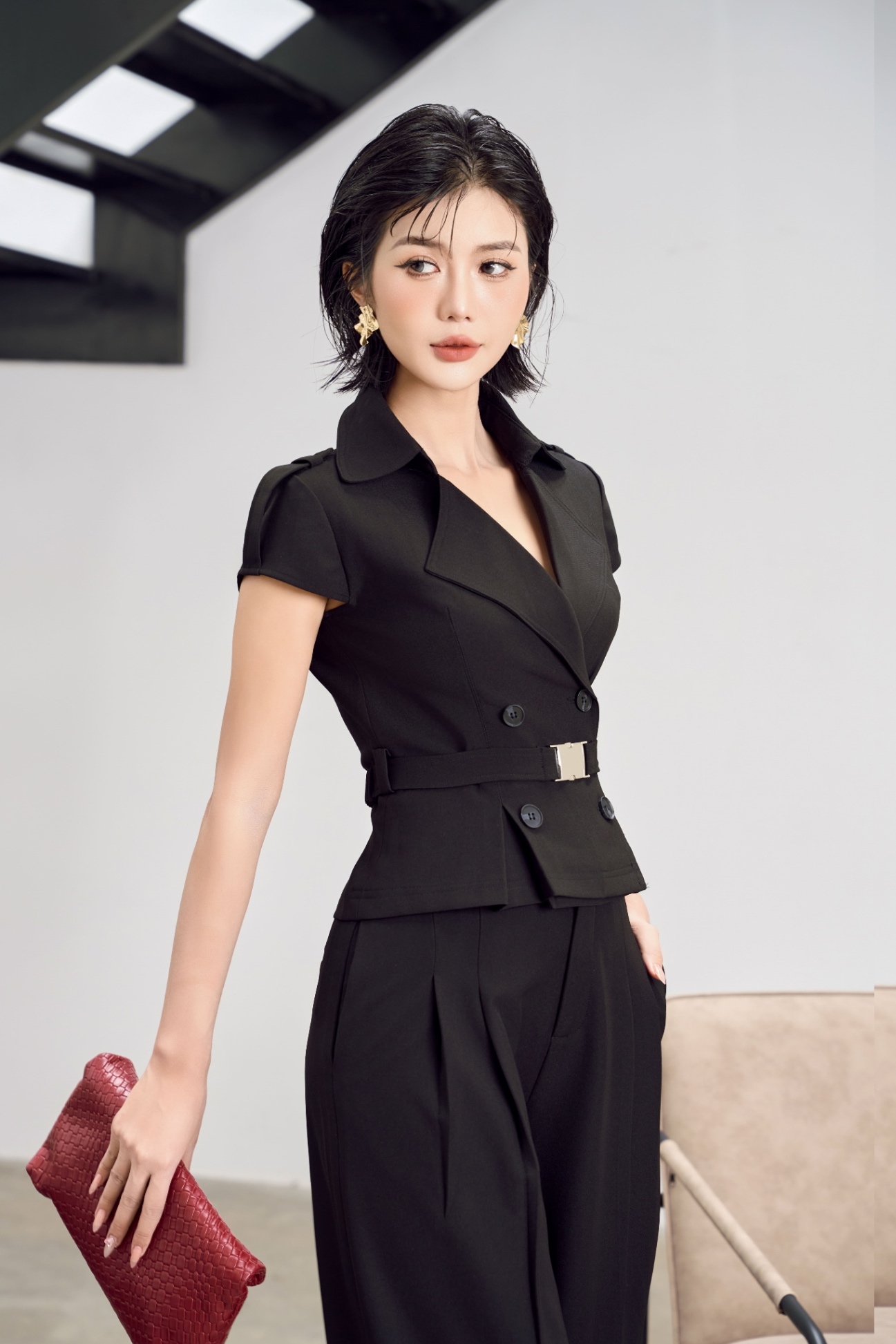 Áo vest croptop nữ 25HF6815171/SP2506