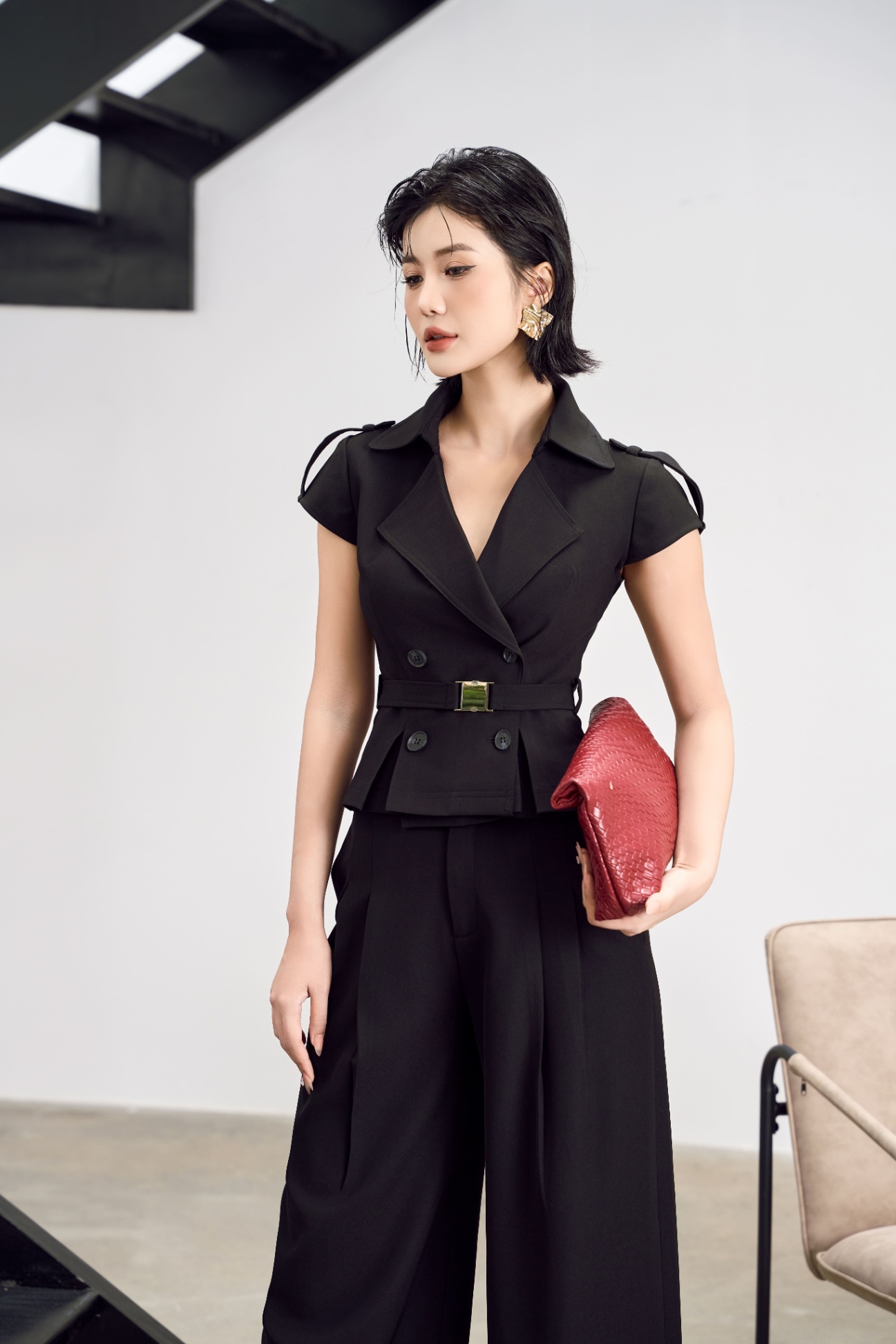 Áo vest croptop nữ 25HF6815171/SP2506
