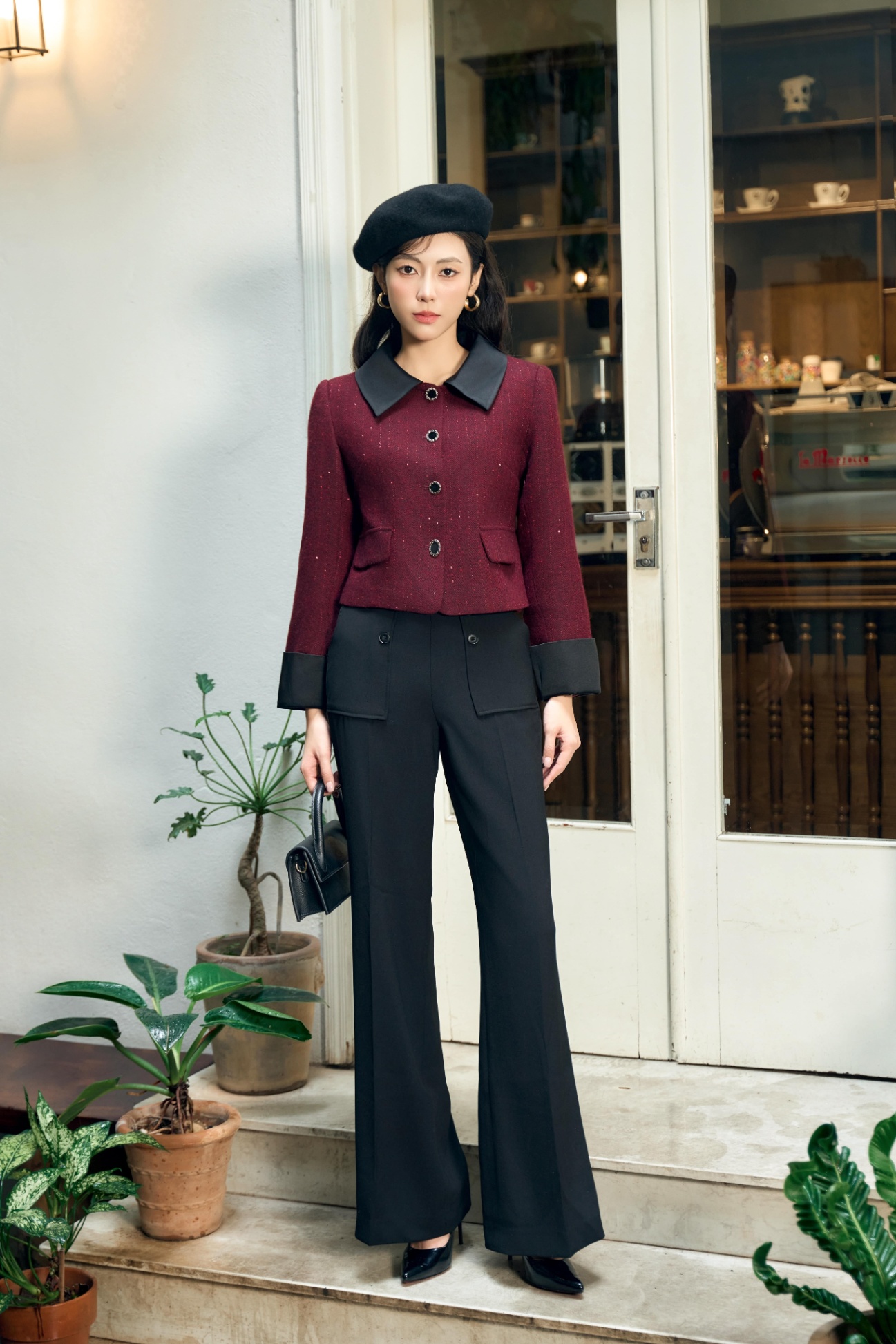 Áo khoác ngắn nữ 25HF6895153/SP2510