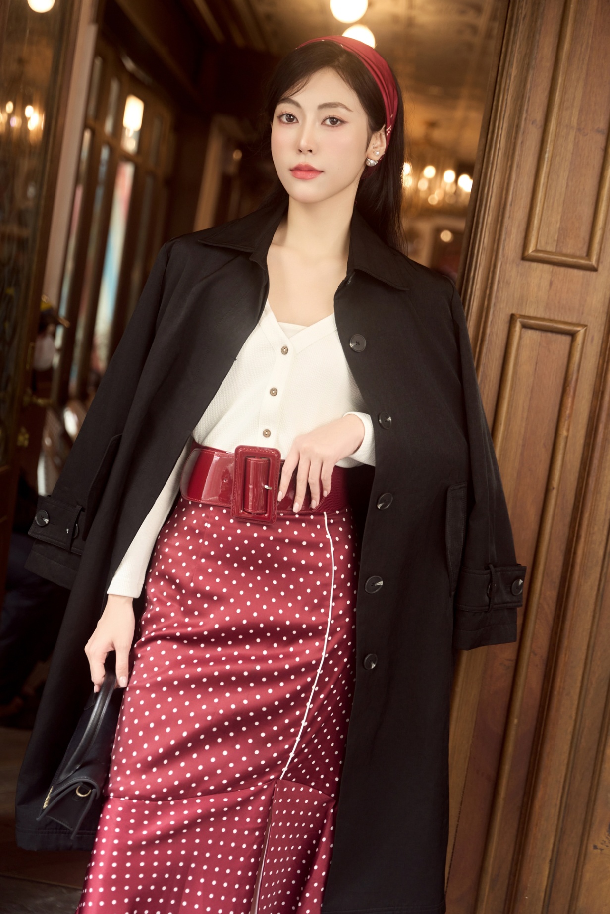 Áo khoác dài nữ 25GF6895158/SP2510