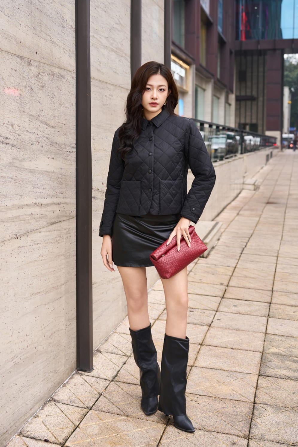 Áo Jacket nữ 3L dáng ngắn 251JWS3010/FY2502