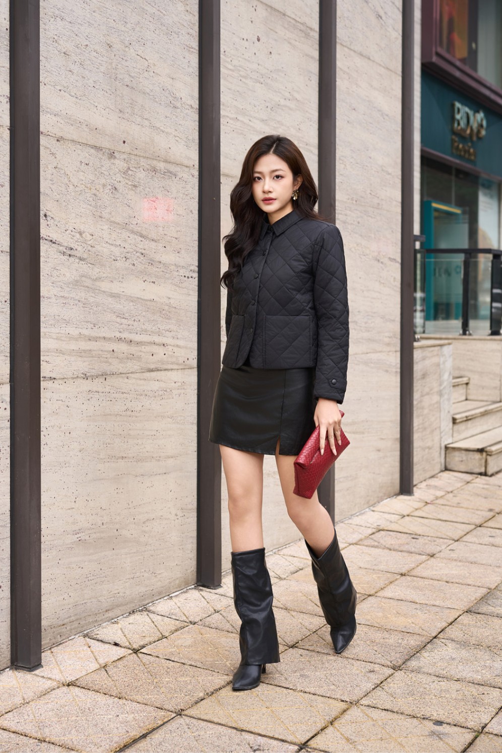 Áo Jacket nữ 3L dáng ngắn 251JWS3010/FY2502