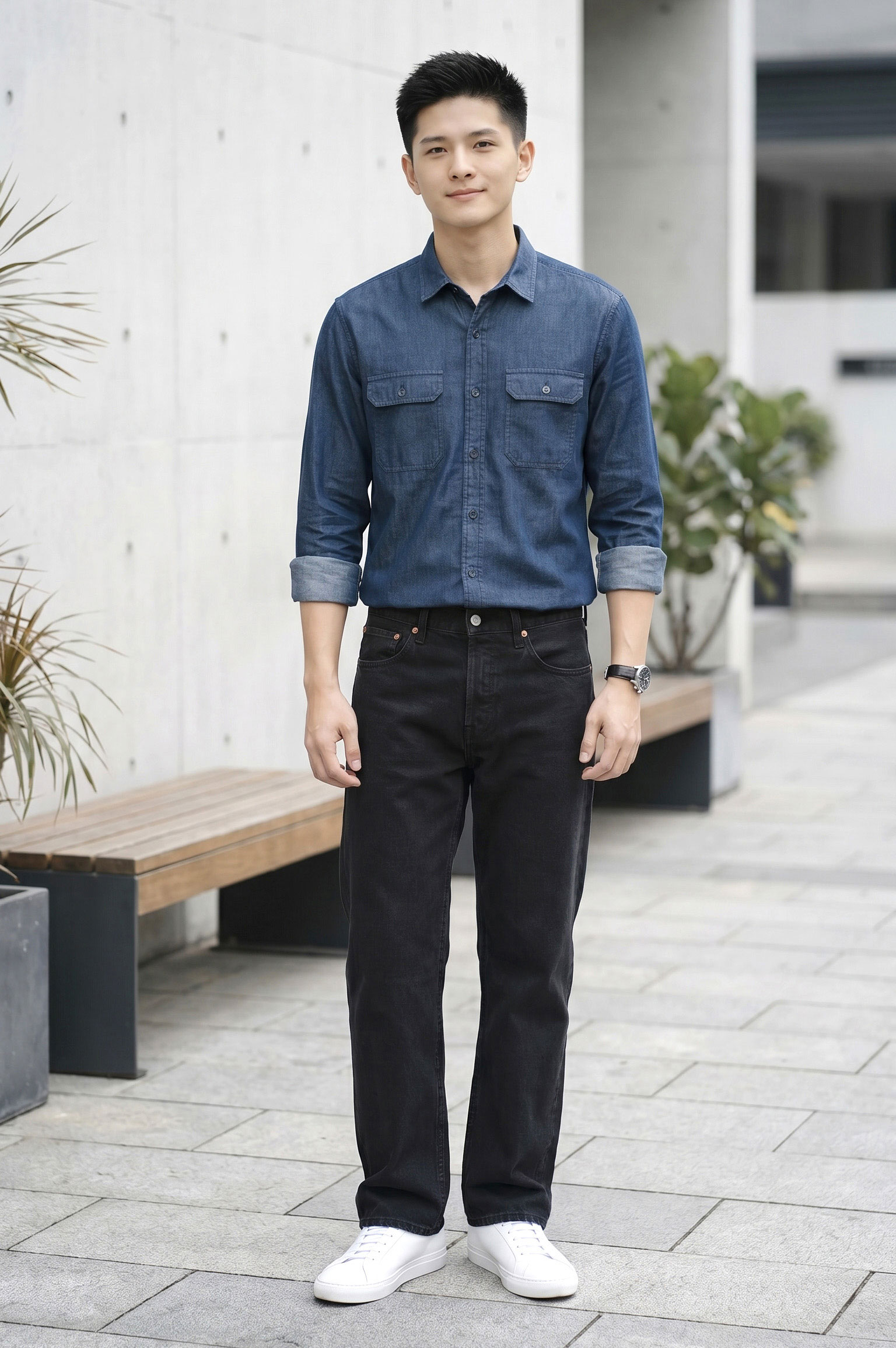 Áo sơ mi nam dài tay - 228SM22113