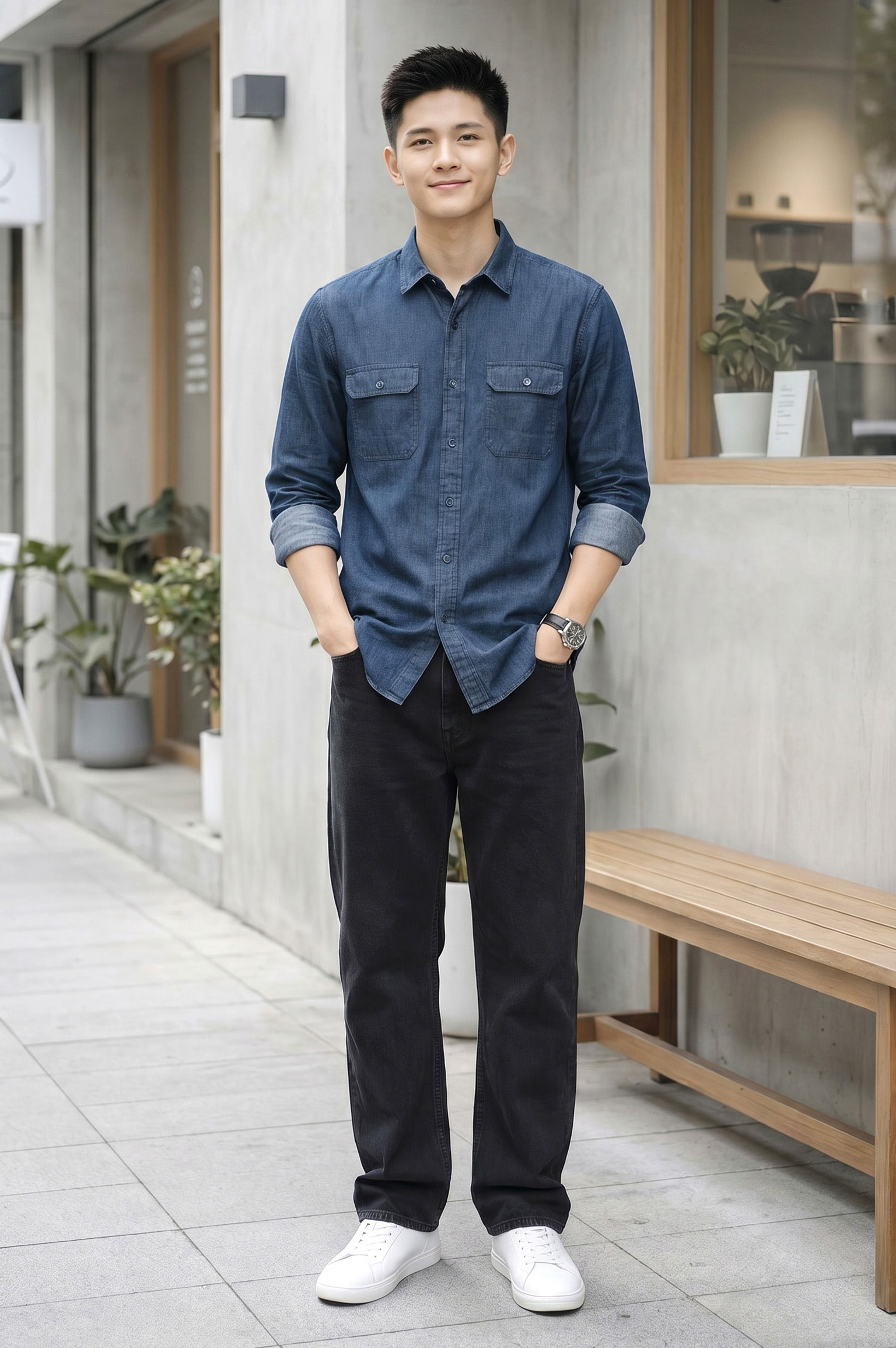 Áo sơ mi nam dài tay - 228SM22113