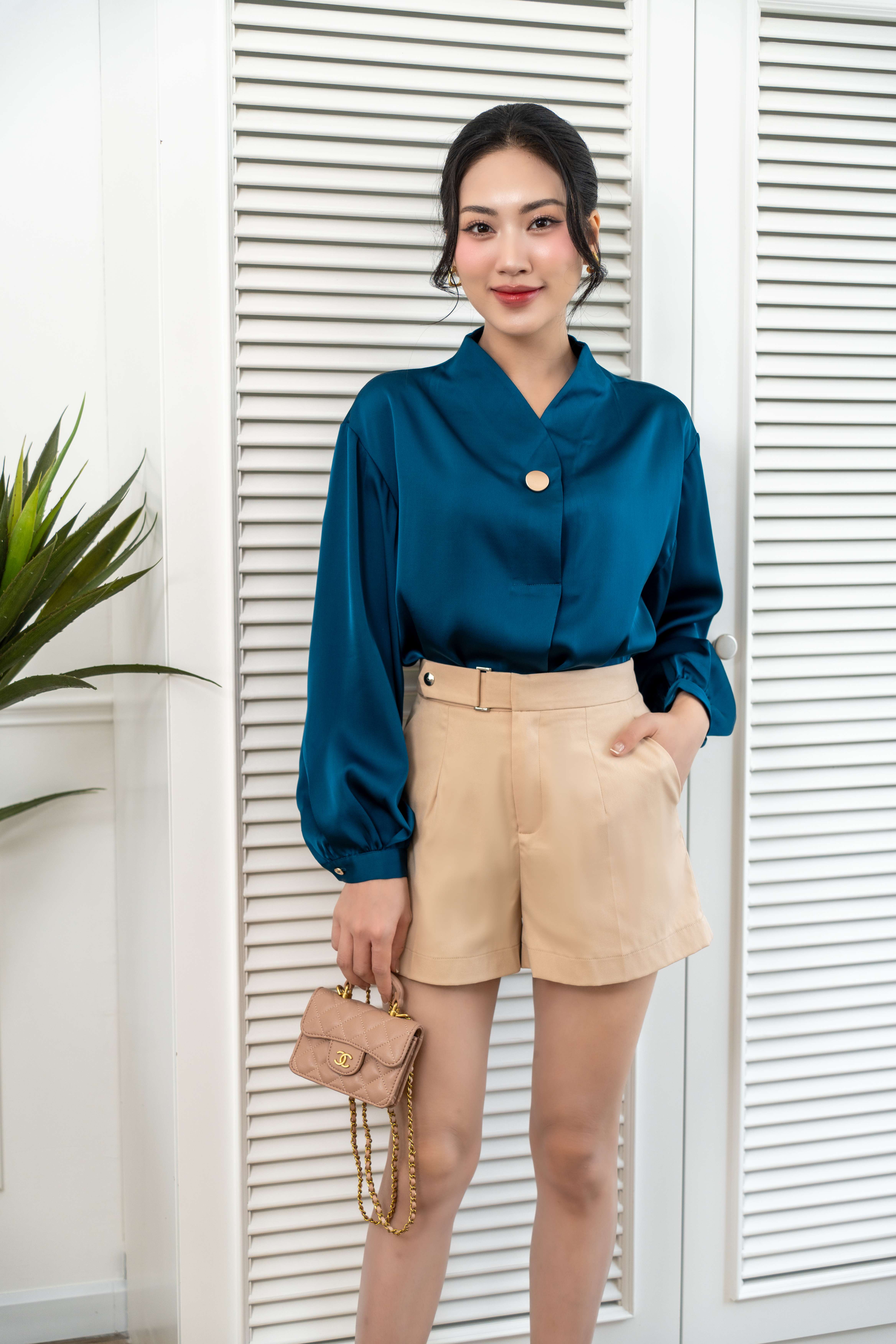 Áo sơ mi nữ 24SF36898184 /SP2410 TP: 95% Polyester 5%spandex