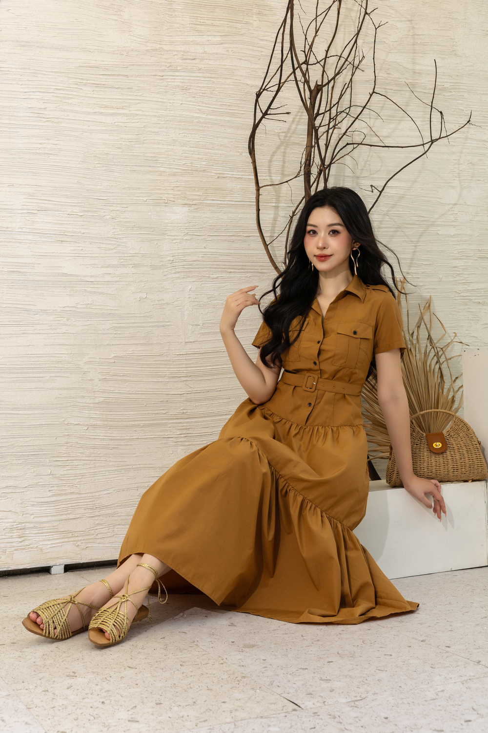 Đầm liền nữ 25LF3B6896082/SP2507