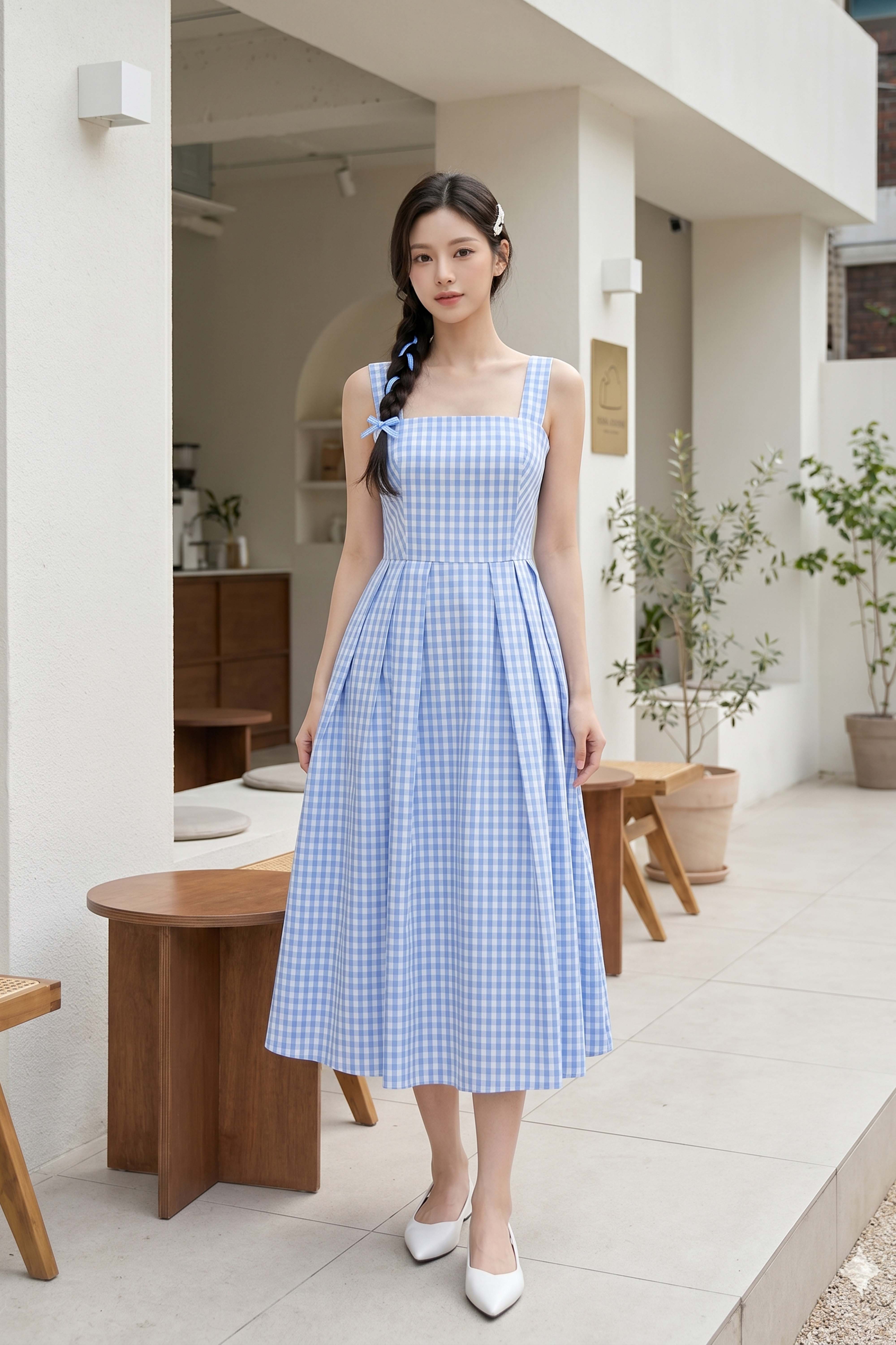 Đầm xòe 2 dây 23DW3A56016/ON2303