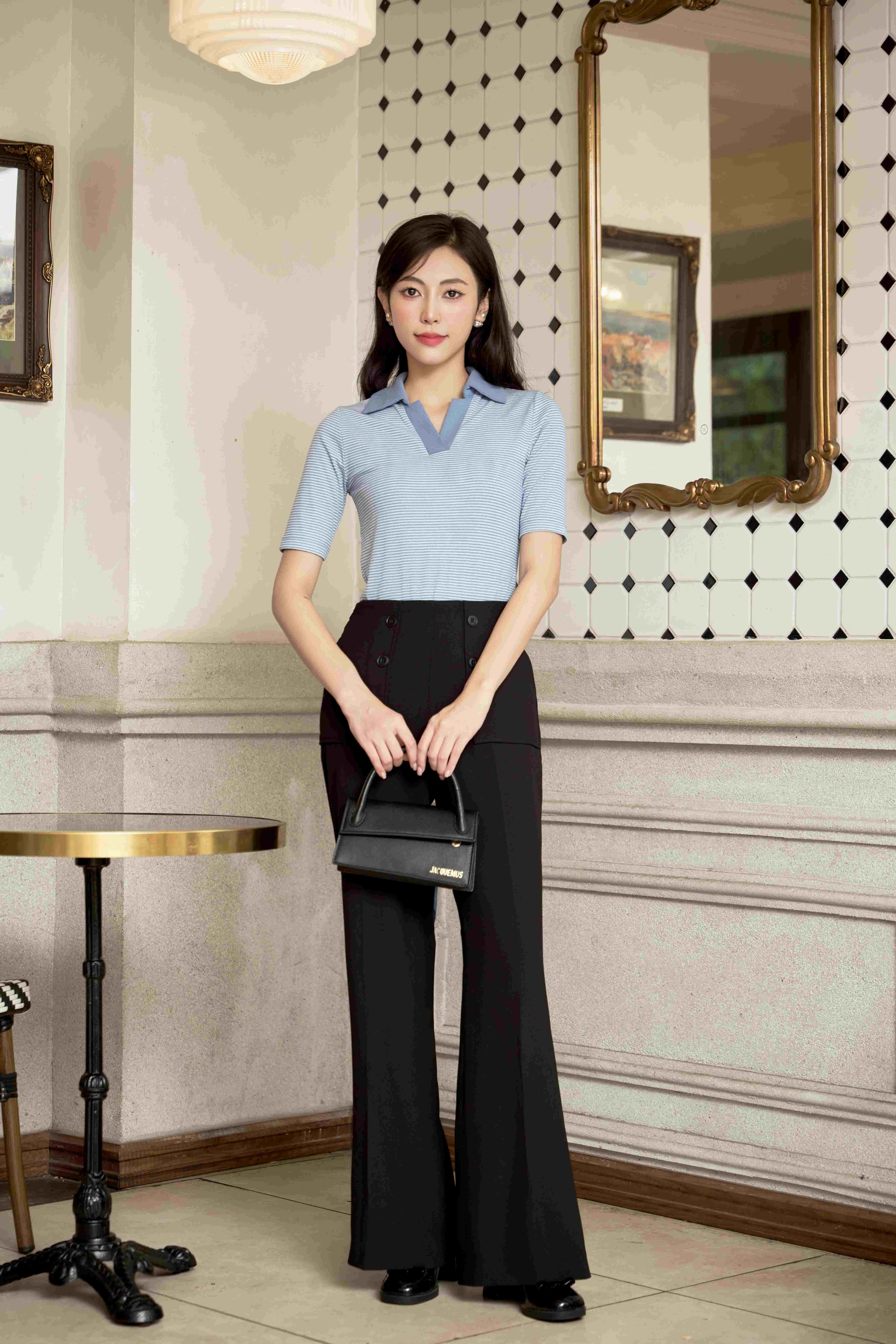 Quần ống vẩy nữ 24PF6896179 /SP2410 TP: 95% Polyester 5%spandex