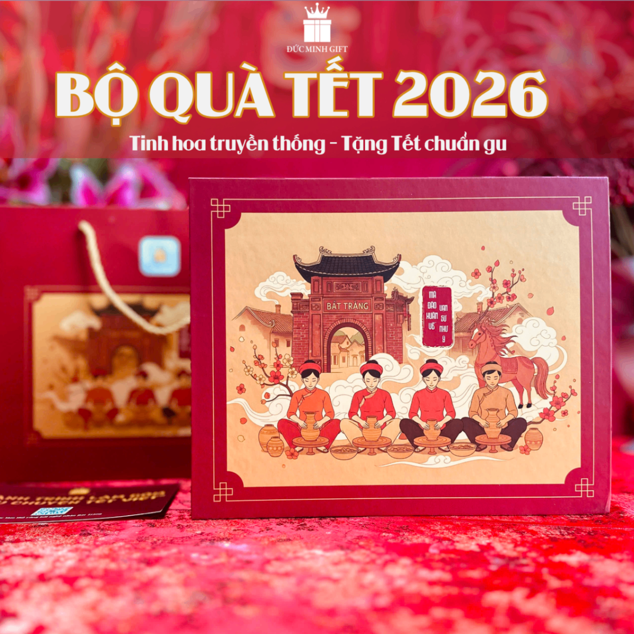 Set Qùa Mã Đáo Xuân Về Gốm Việt
