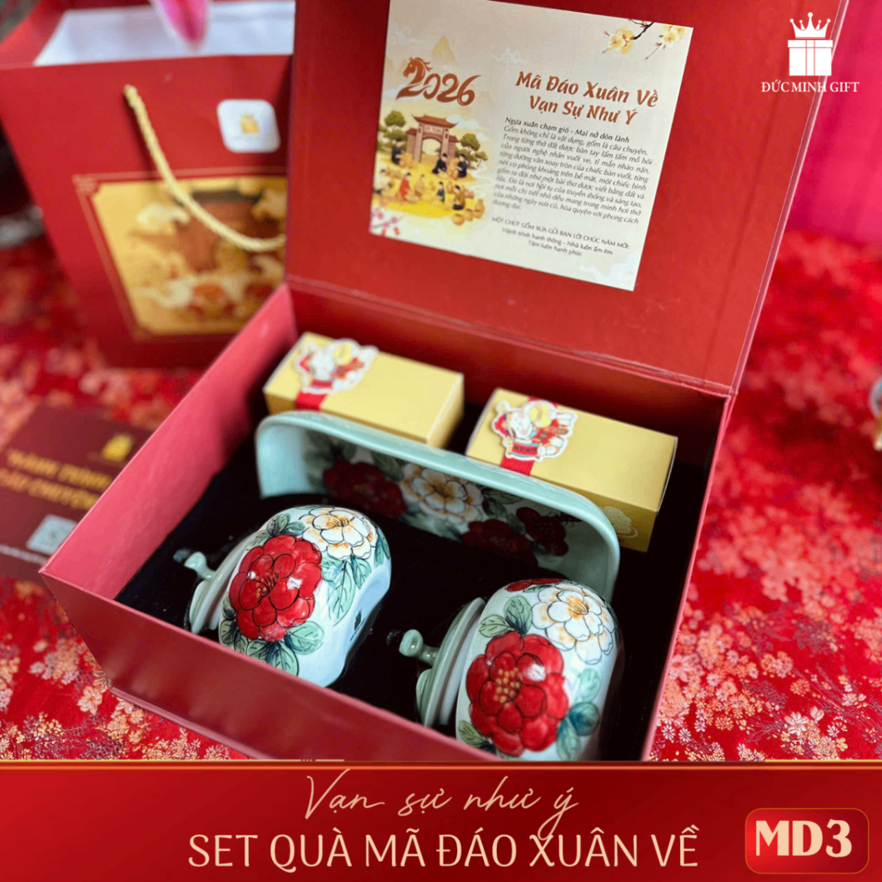 Set Qùa Mã Đáo Xuân Về Gốm Việt