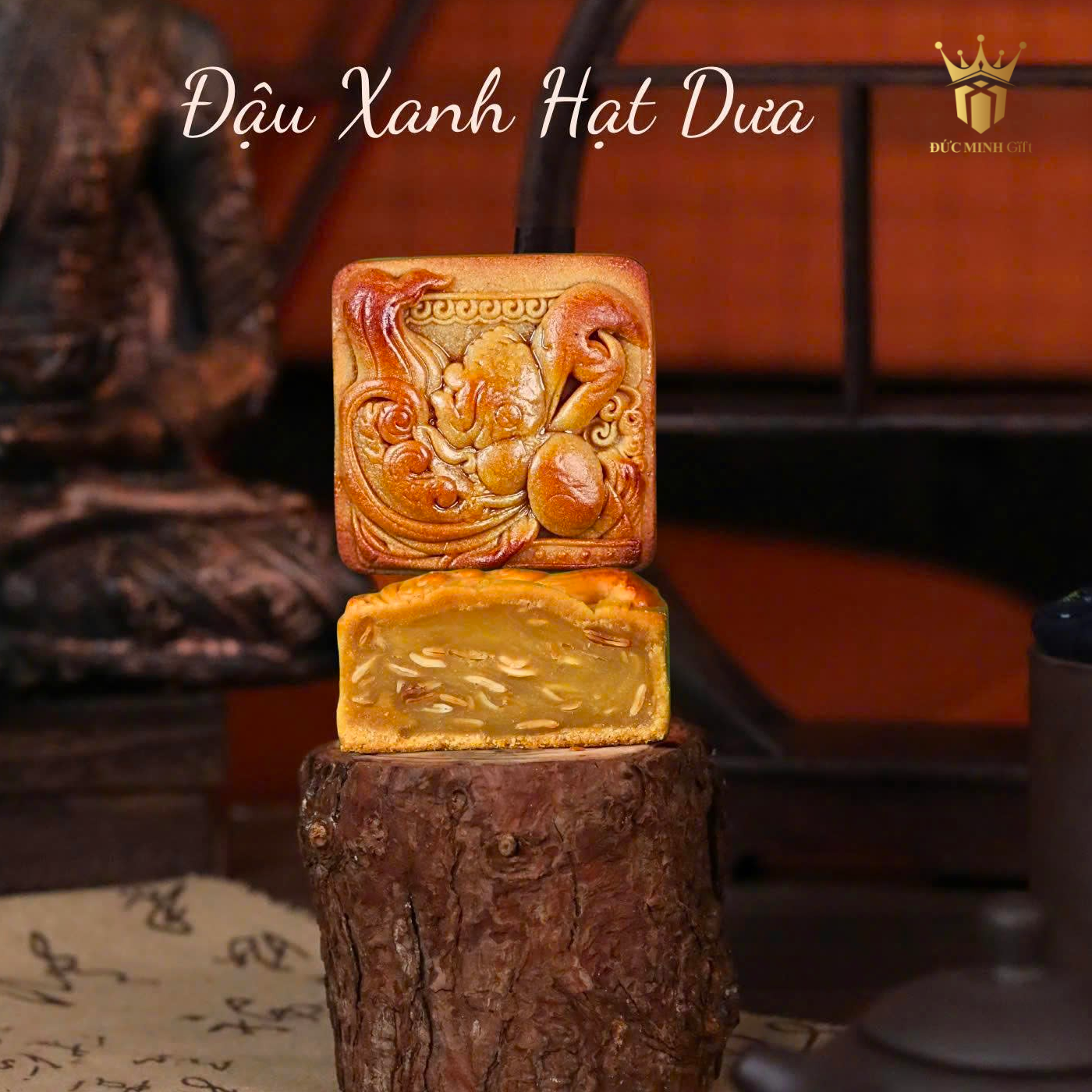Bánh trung thu 150gr nhân đậu xanh hạt dưa