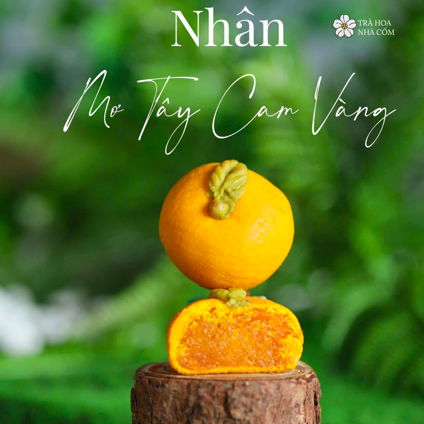 Bánh trung thu mini 65gr nhân mơ tây cam vàng