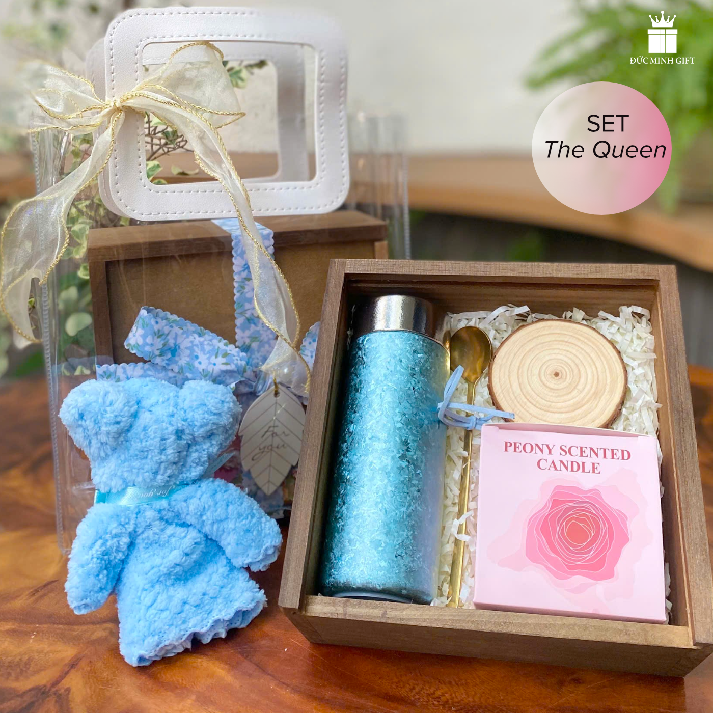 Bộ quà tặng The Queen nữ hoàng băng gía bình giữ nhiệt pha lê băng 200ml
