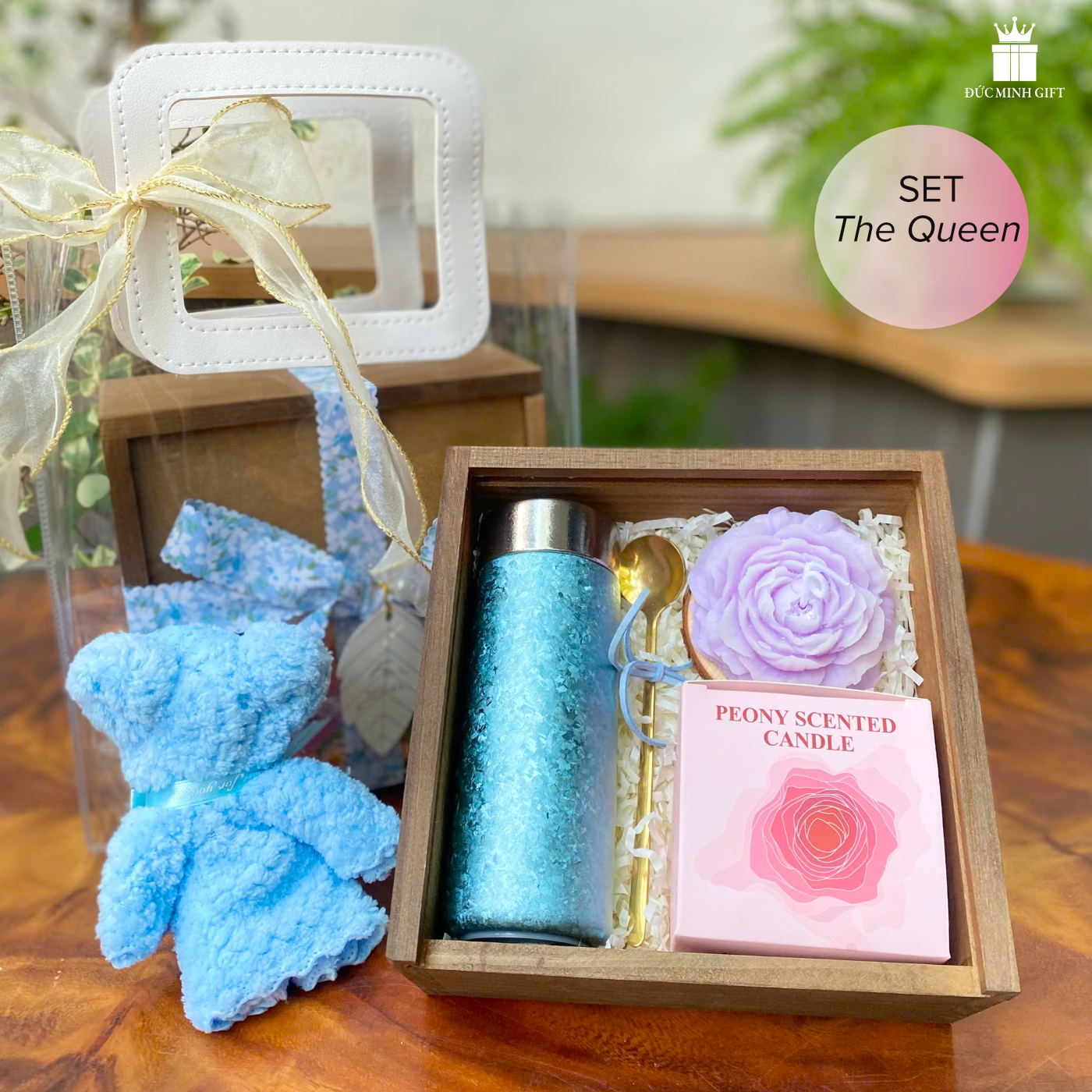 Bộ quà tặng The Queen nữ hoàng băng gía bình giữ nhiệt pha lê băng 200ml