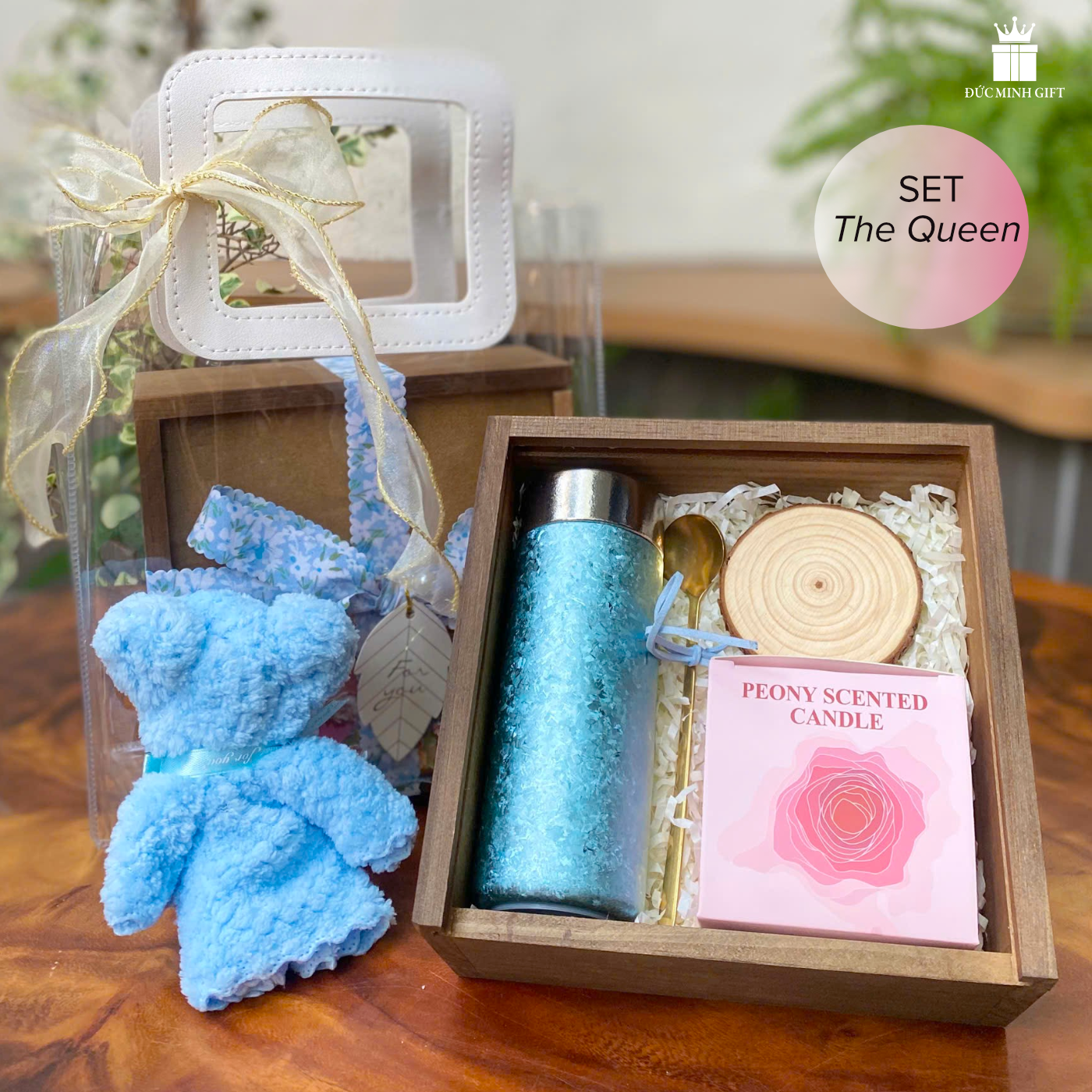 Bộ quà tặng The Queen nữ hoàng băng gía bình giữ nhiệt pha lê băng 200ml