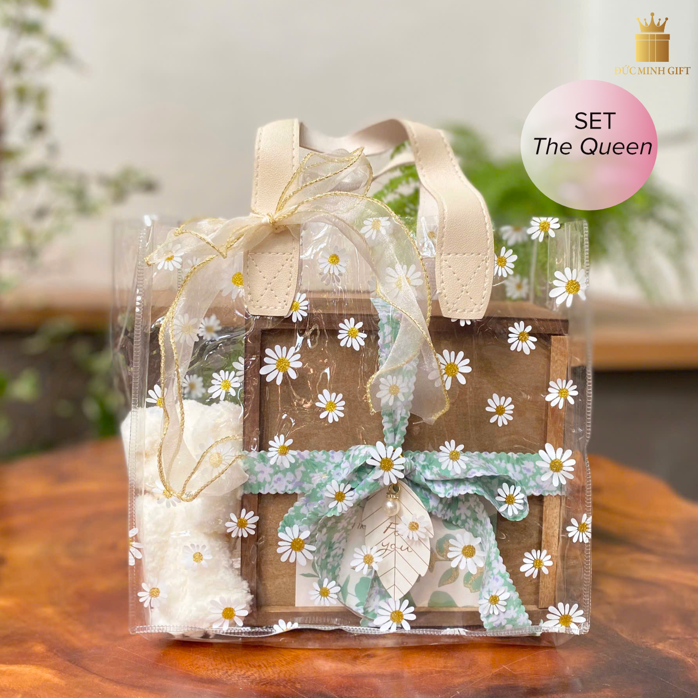 Bộ quà tặng The Queen nữ hoàng party bình giữ nhiệt pha lê bạc 200ml