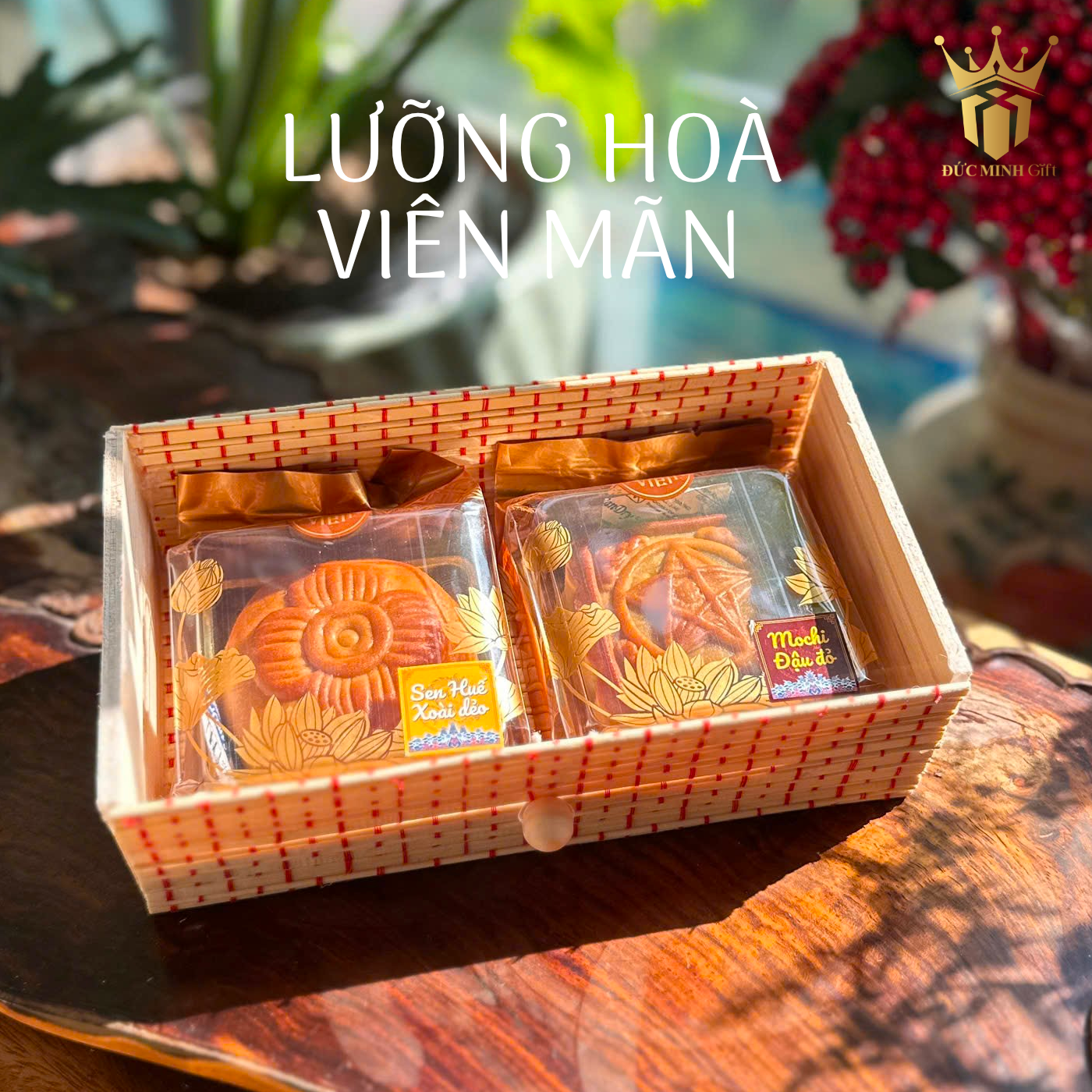Hộp quà Lưỡng Hoà Viên Mãn 2 bánh truyền thống
