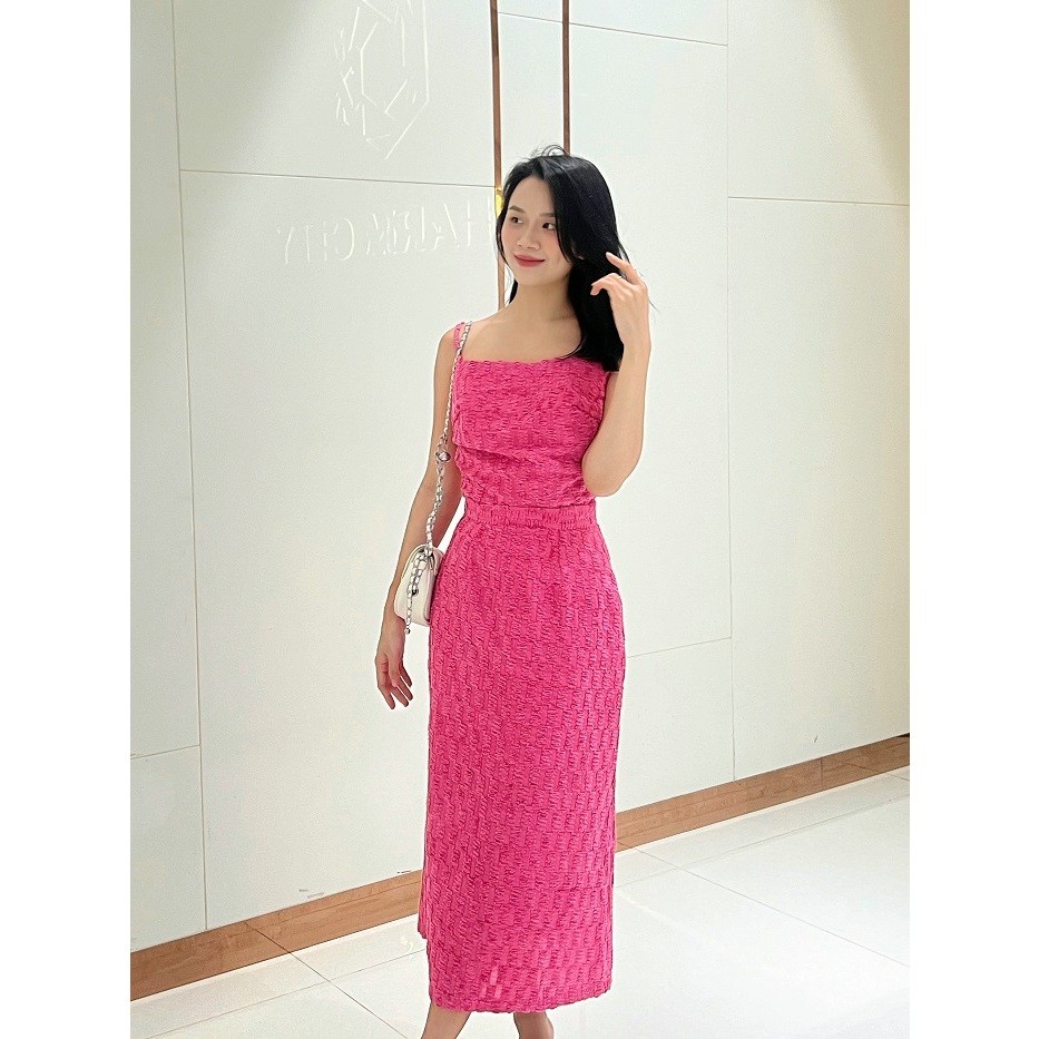 SET ÁO DÂY CỔ VUÔNG - CV DÀI XẺ TÀ