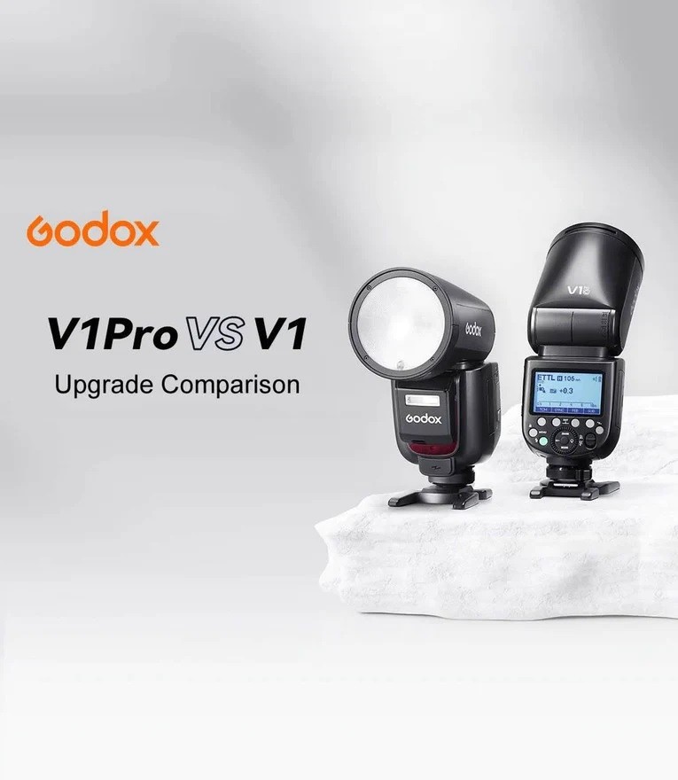 Godox V1 Pro VS V1 Upgrade Comparison - Đèn Godox V1Pro mới ra có gì mới?