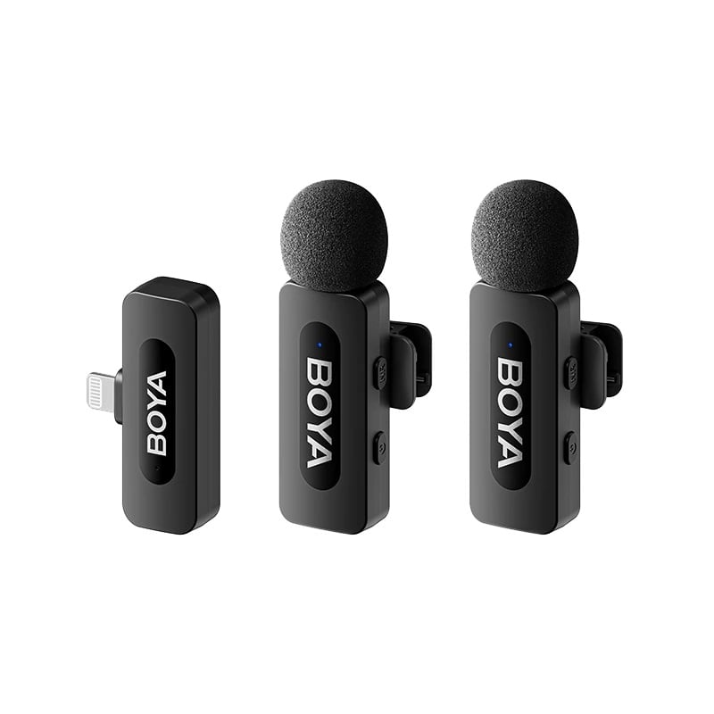 BOYA BY-V1/V10/V2/V20 V2.0 Micro Không Dây Ve Áo Micro Khử Tiếng Ồn Vlogging Mic Cho iPhone Android