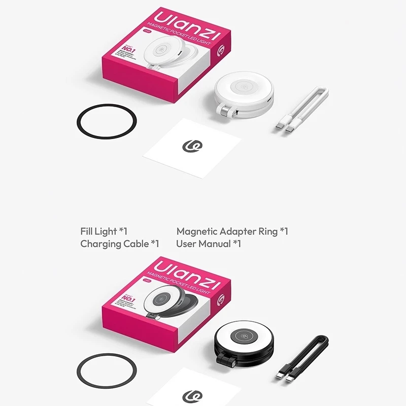 Ulanzi LM21 Đèn Trợ Sáng Từ Tính Cho Điện Thoại Hỗ Trợ Quay Phim, Chụp Ảnh Chính Hãng