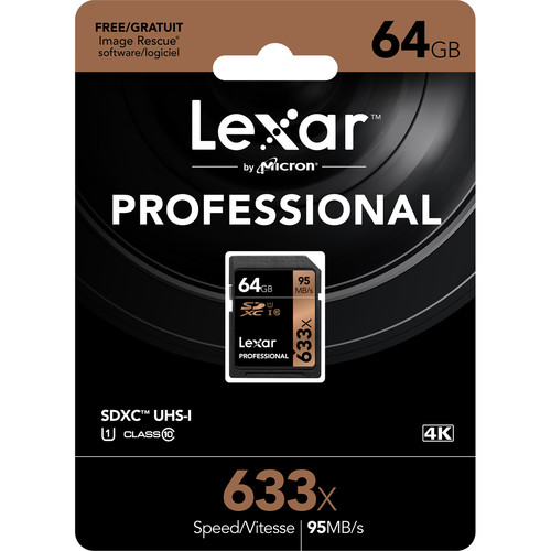 Thẻ nhớ SDXC Lexar 64GB 633x Professional 95MB/s