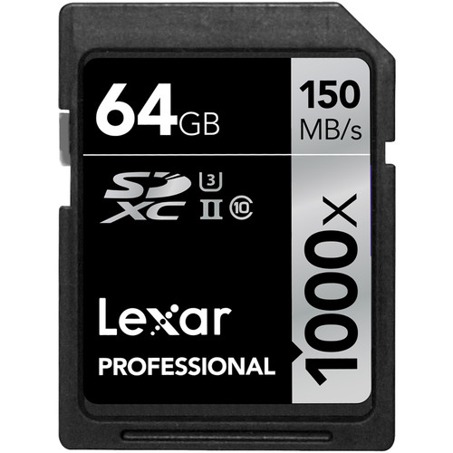 Thẻ nhớ SDXC Lexar 64GB 1000x Professional Class 10 UHS-II U3 150MB/s