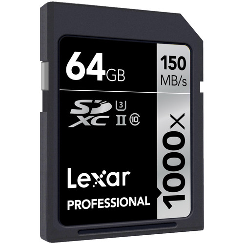 Thẻ nhớ SDXC Lexar 64GB 1000x Professional Class 10 UHS-II U3 150MB/s