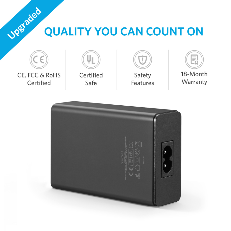 Sạc Anker 5 Cổng 40W [PowerPort 5 - 40W]