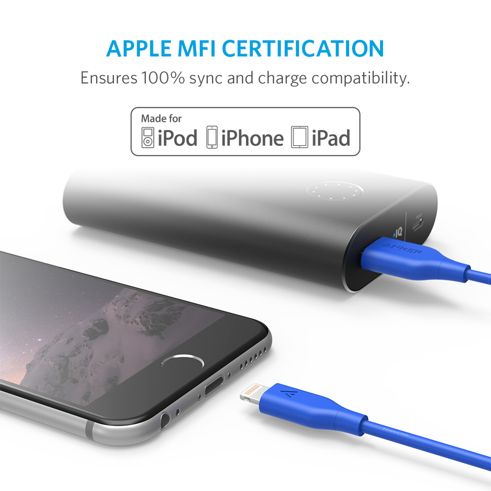 CÁP LIGHTNING ANKER POWERLINE - DÀI 0.9M