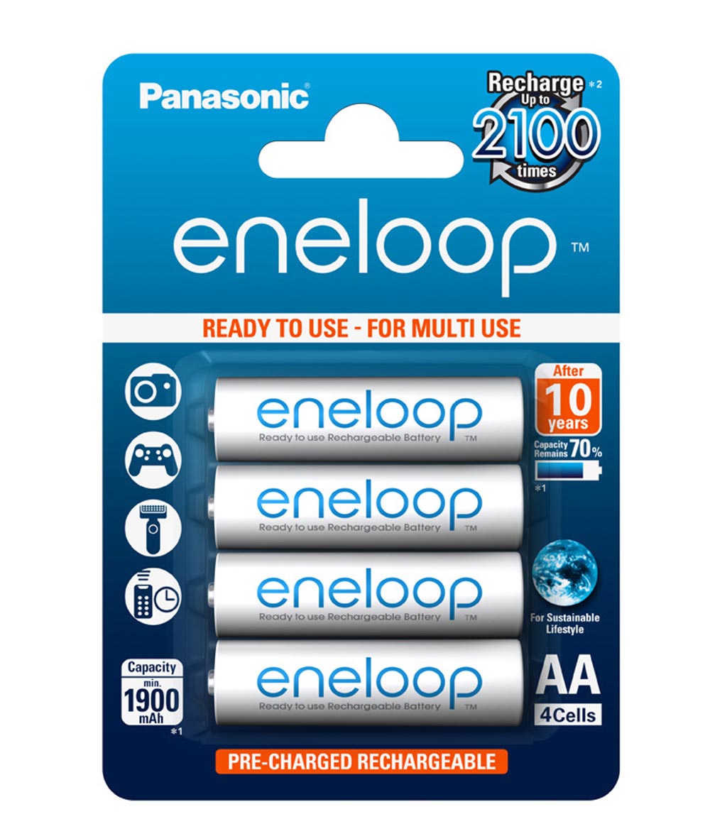 Pin ENELOOP AA 1900mAh - Thế hệ thứ 4 - 2100 Lần sạc - Mã Pin BK-3MCCE