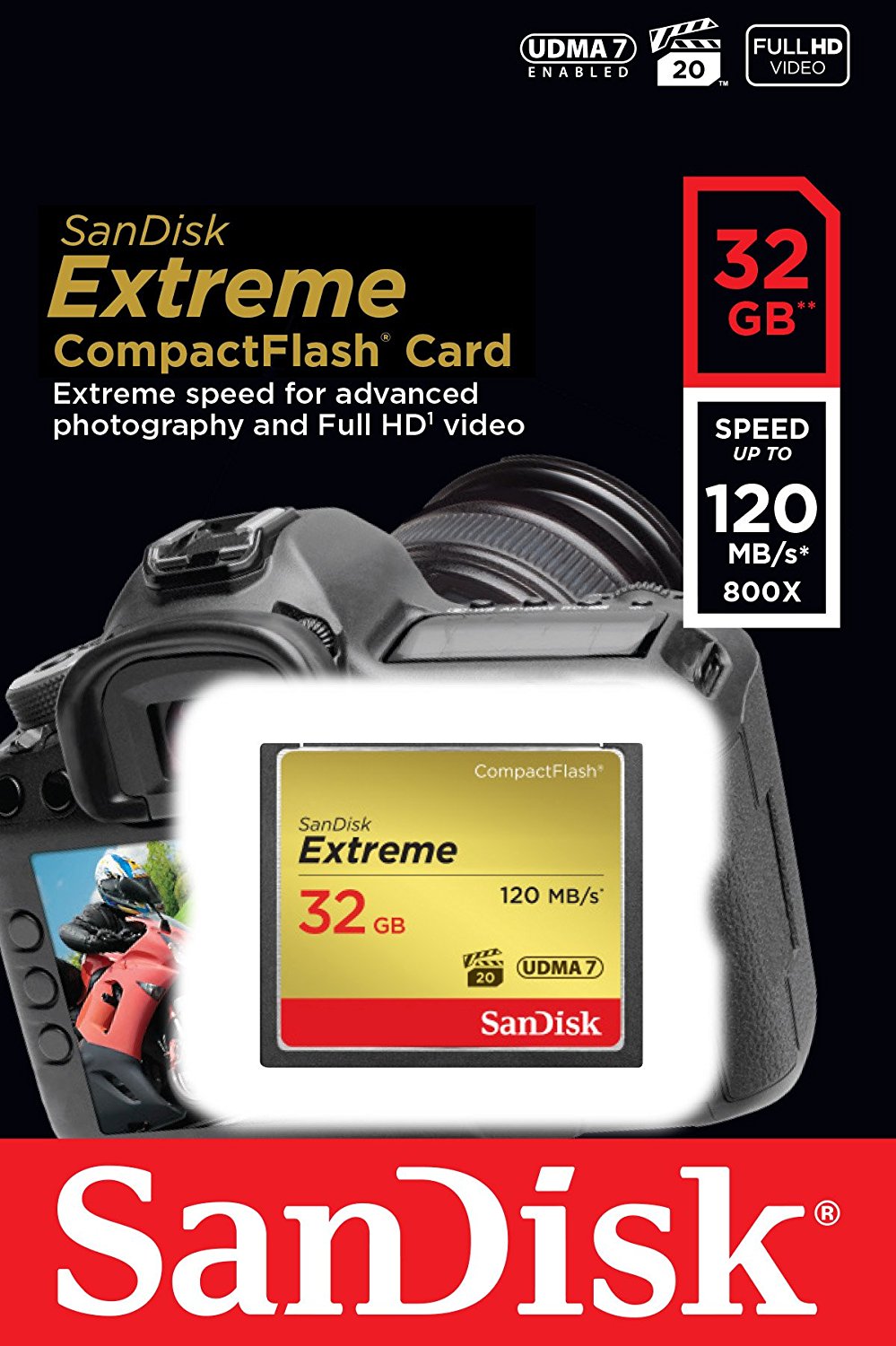 Thẻ nhớ CF SanDisk Extreme 32GB 800x 120MB/s