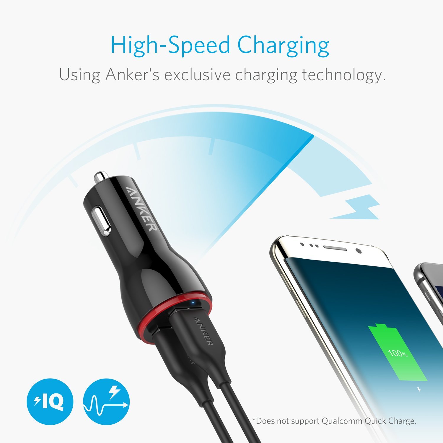 Sạc xe hơi 2 cổng Anker PowerDrive 2 24W / 4.8A- Màu Đen