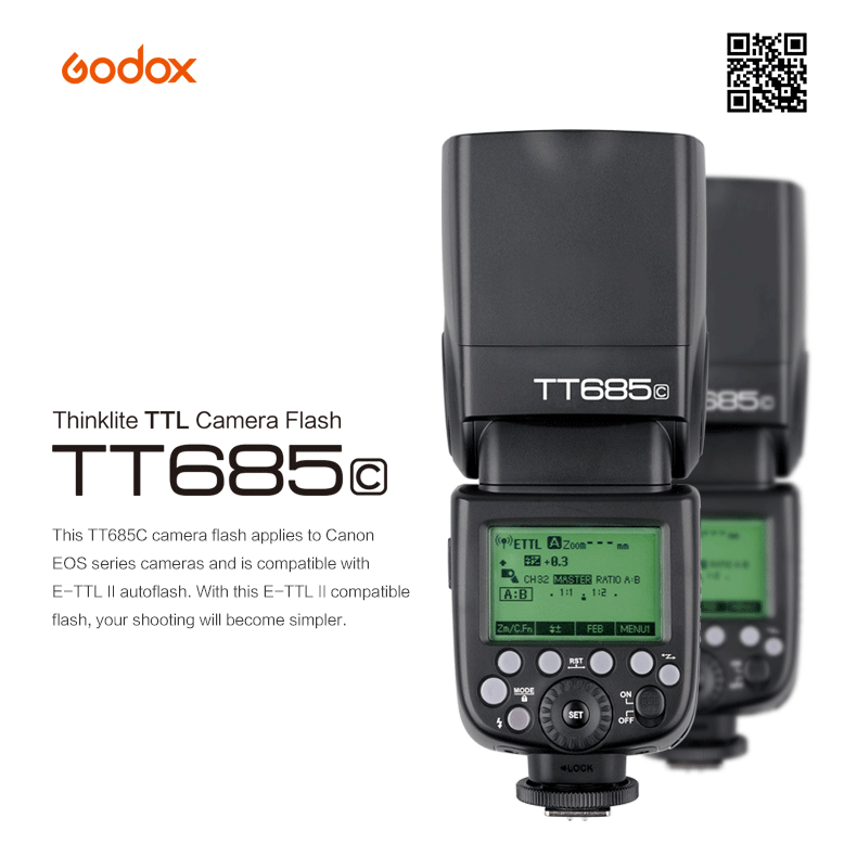 Đèn Flash GODOX TT685C for Canon - GN60 - HSS - TTL