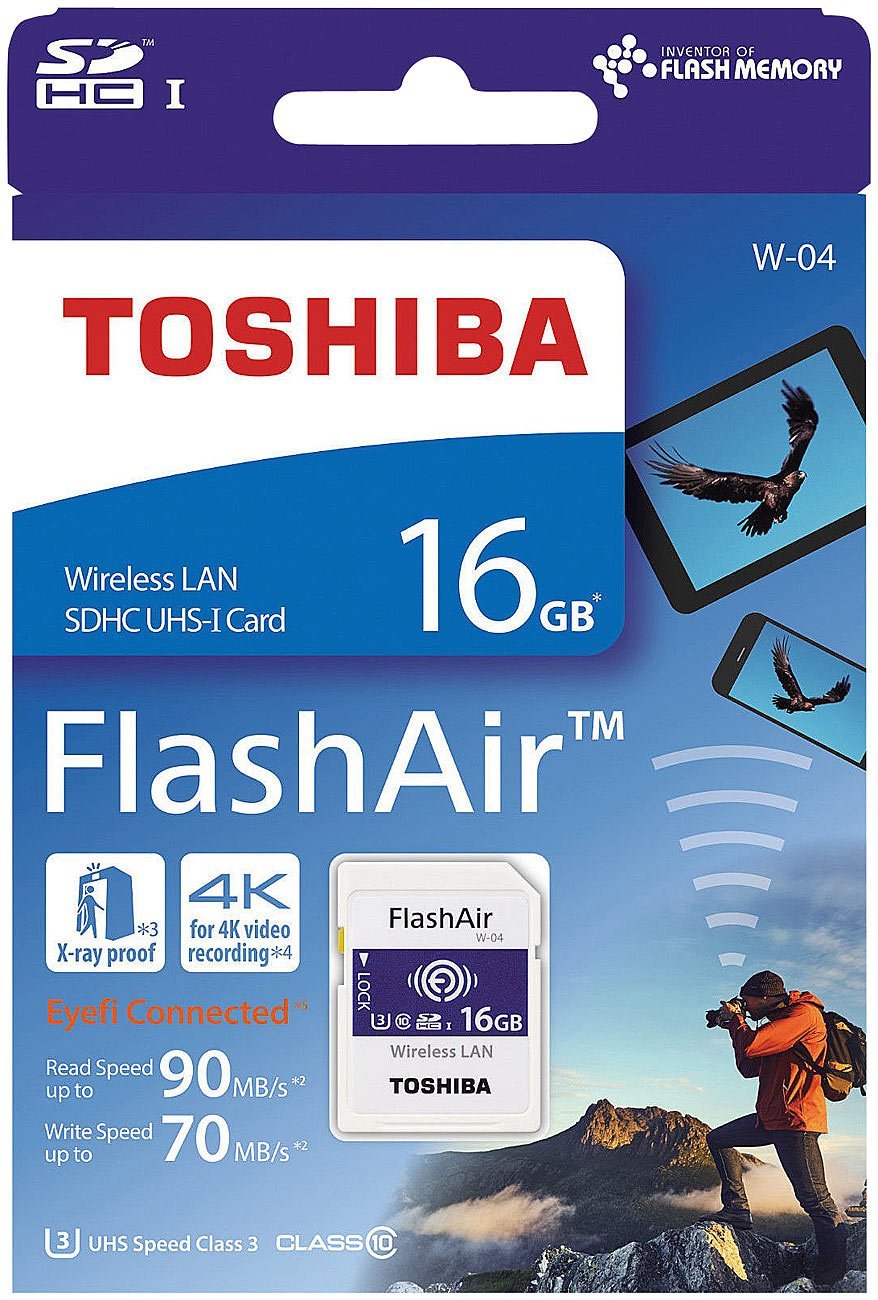 Thẻ Nhớ SD Toshiba WiFi 16GB FlashAir W-04 U3