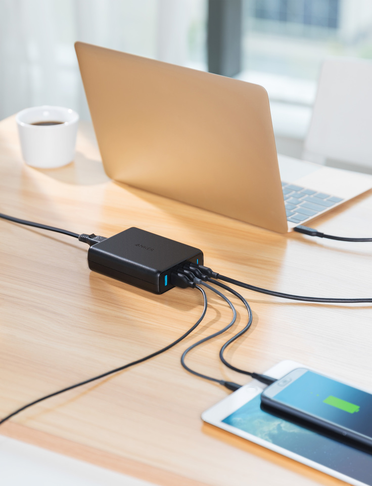 Sạc Anker 5 Cổng 60W, USB-C - PowerPort Speed 5