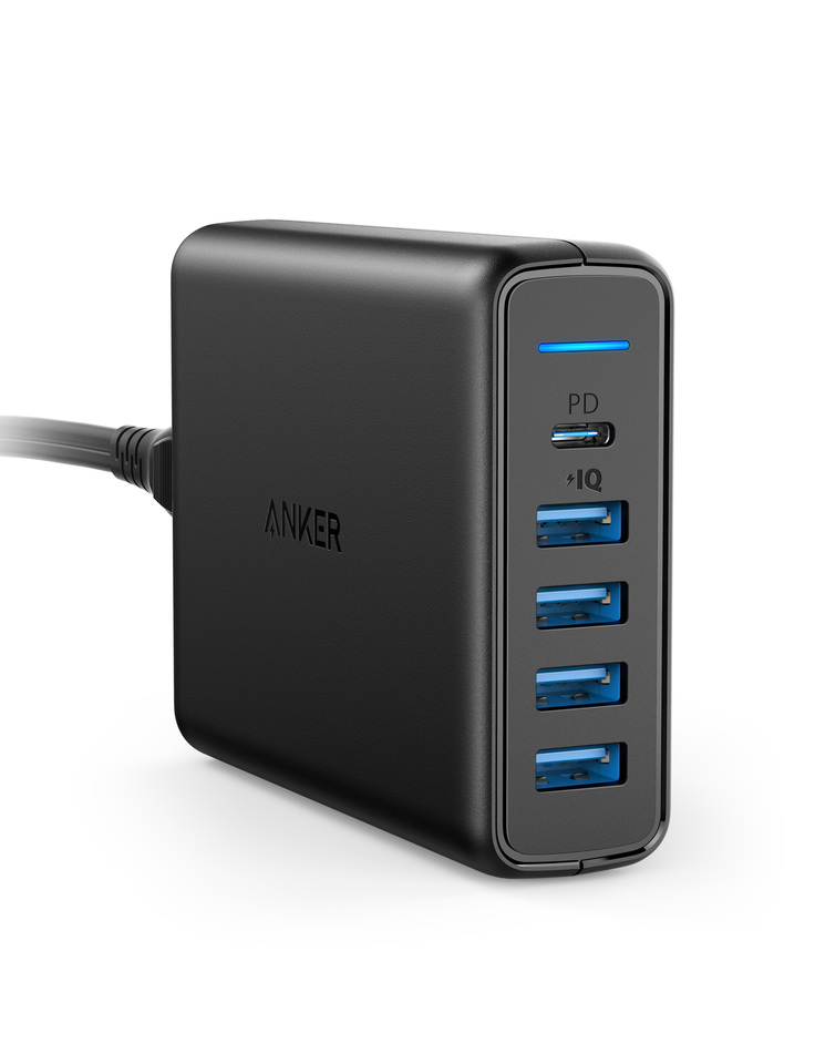 Sạc Anker 5 Cổng 60W, USB-C - PowerPort Speed 5