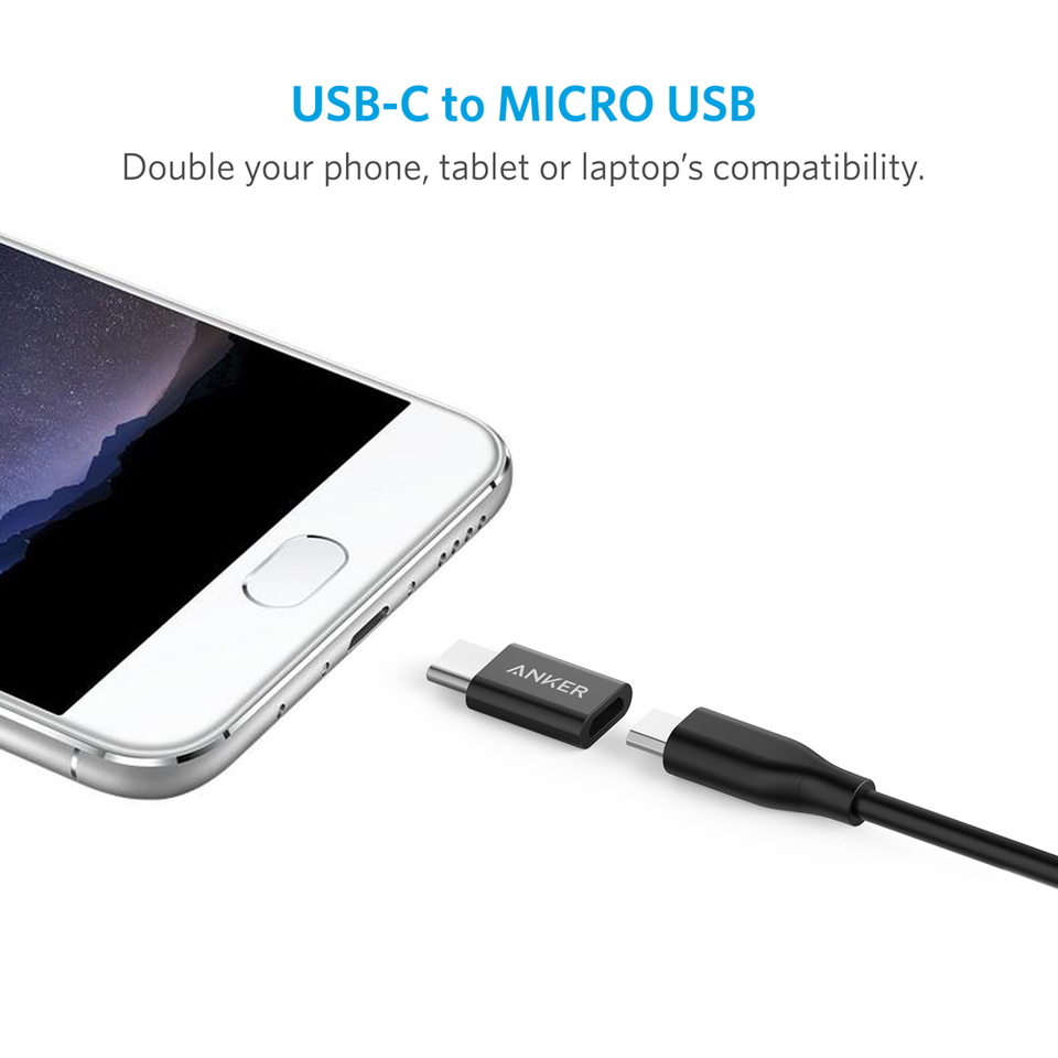 Đầu chuyển Micro USB ra USB-C Anker, 2 CÁI