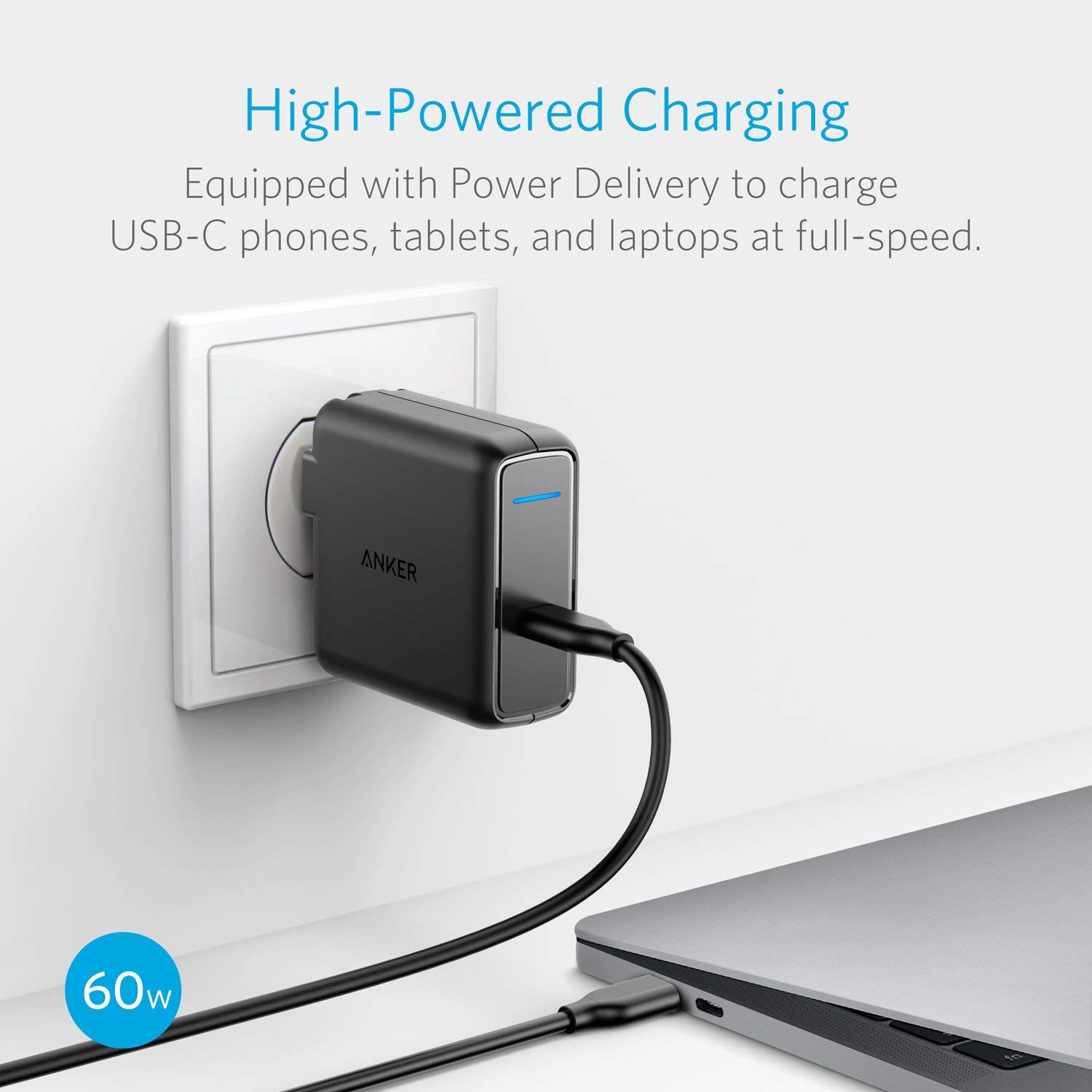 Sạc Anker PowerPort Speed 1 USB-C, 60w