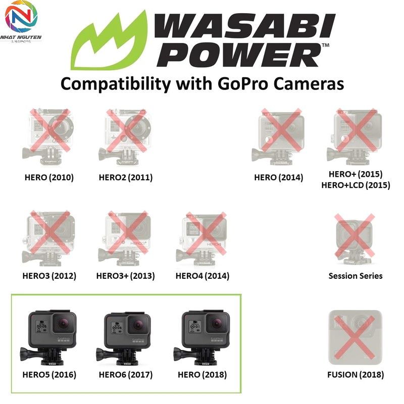 Pin lẻ Wasabi cho Gopro